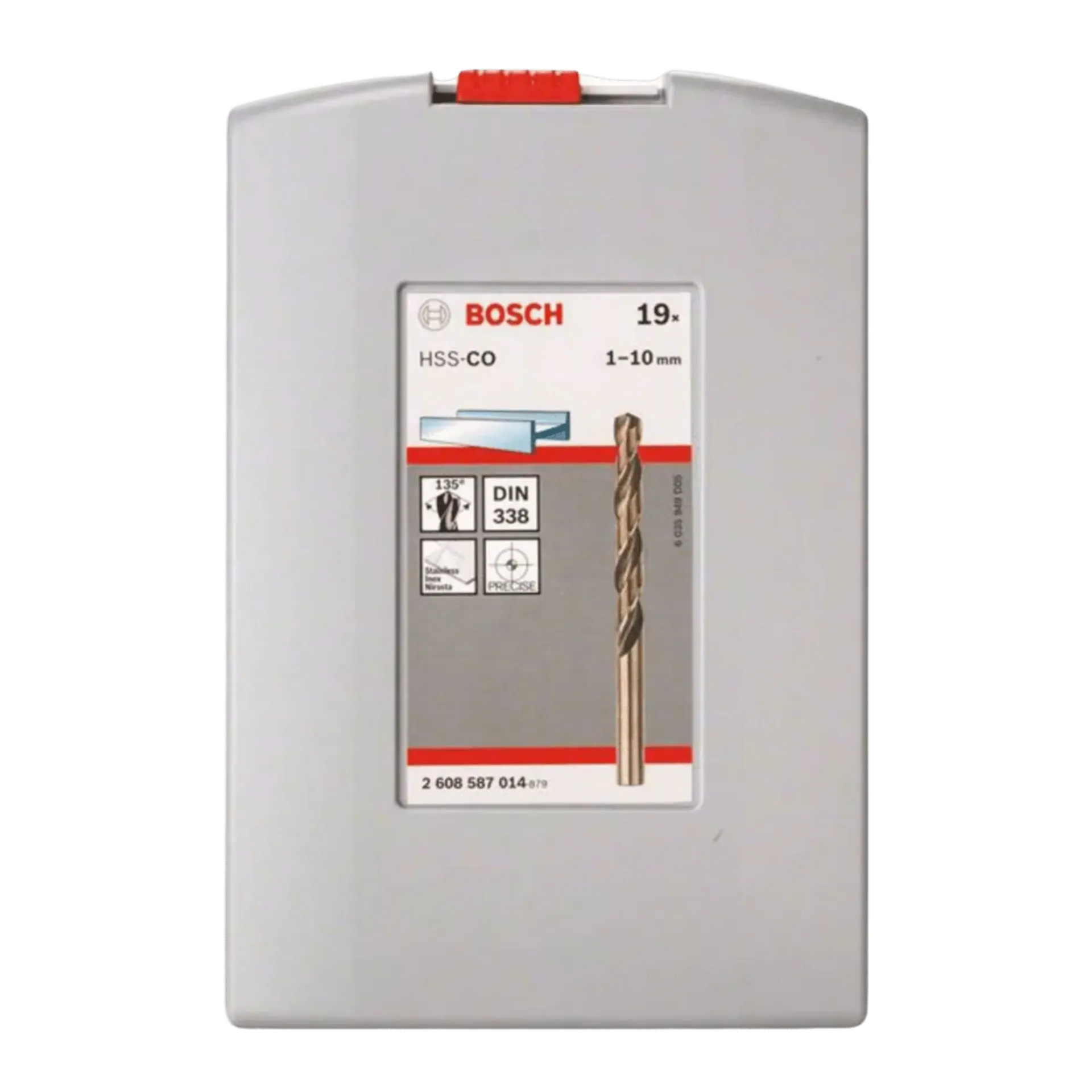 Set (19) metaalboren 1-10 mm HSS-Co DIN338 Set (19) metaalboren 1-10 mm HSS-Co DIN338