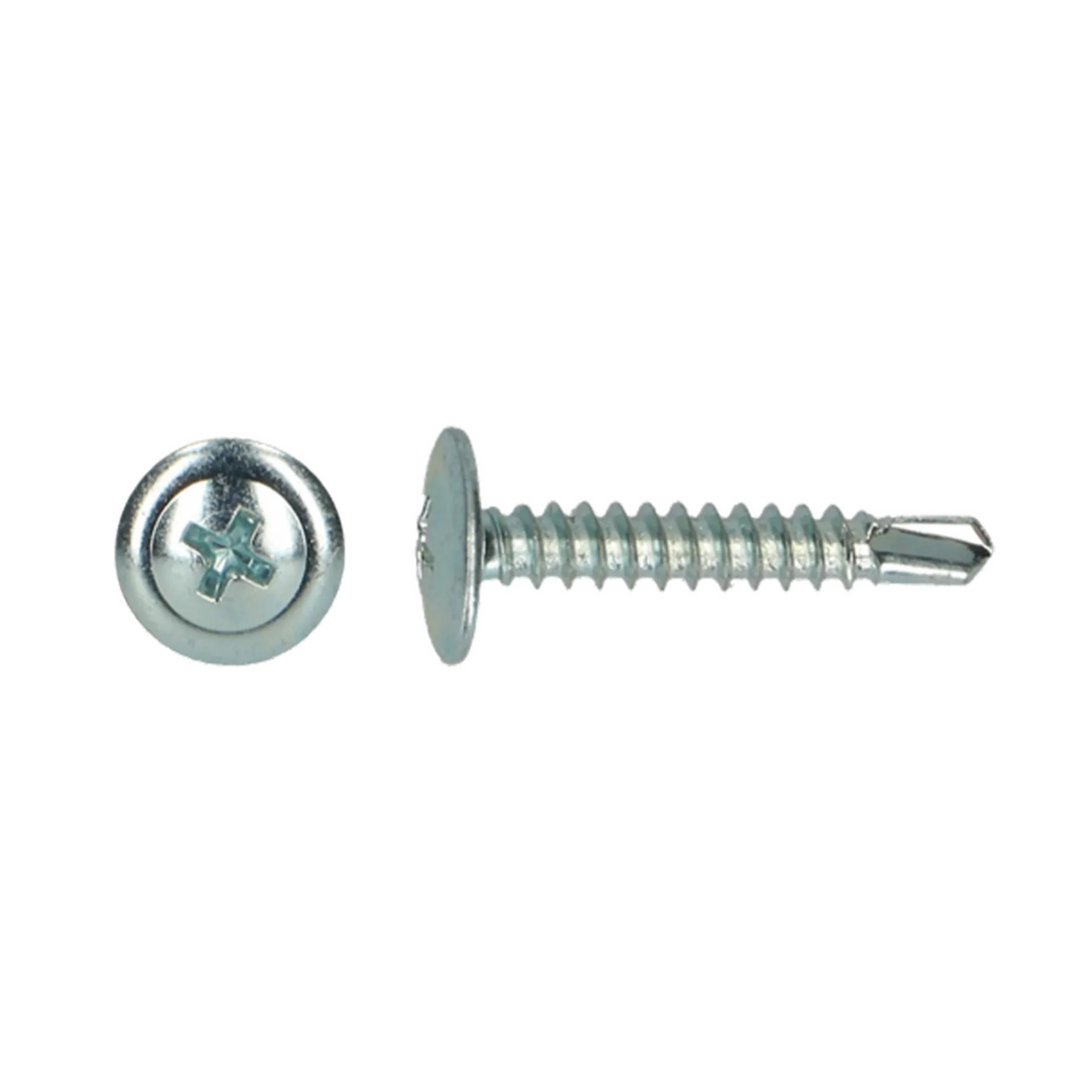 Vis autoforeuse à tête ronde + collet 4,20x16 ZN (1000)