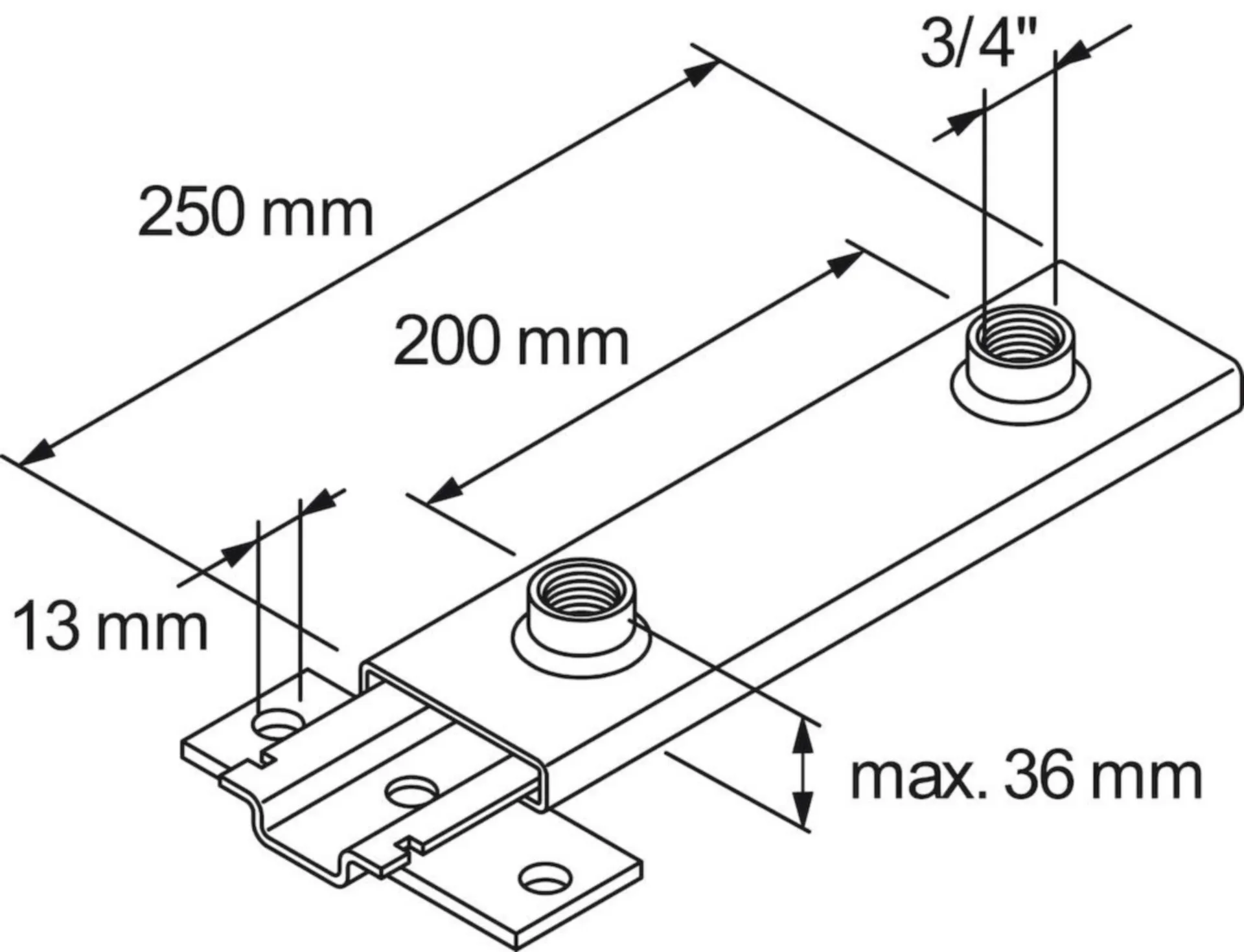 "PATIN GLL 3/4"" -BTE DE 5 PCES - 64038"