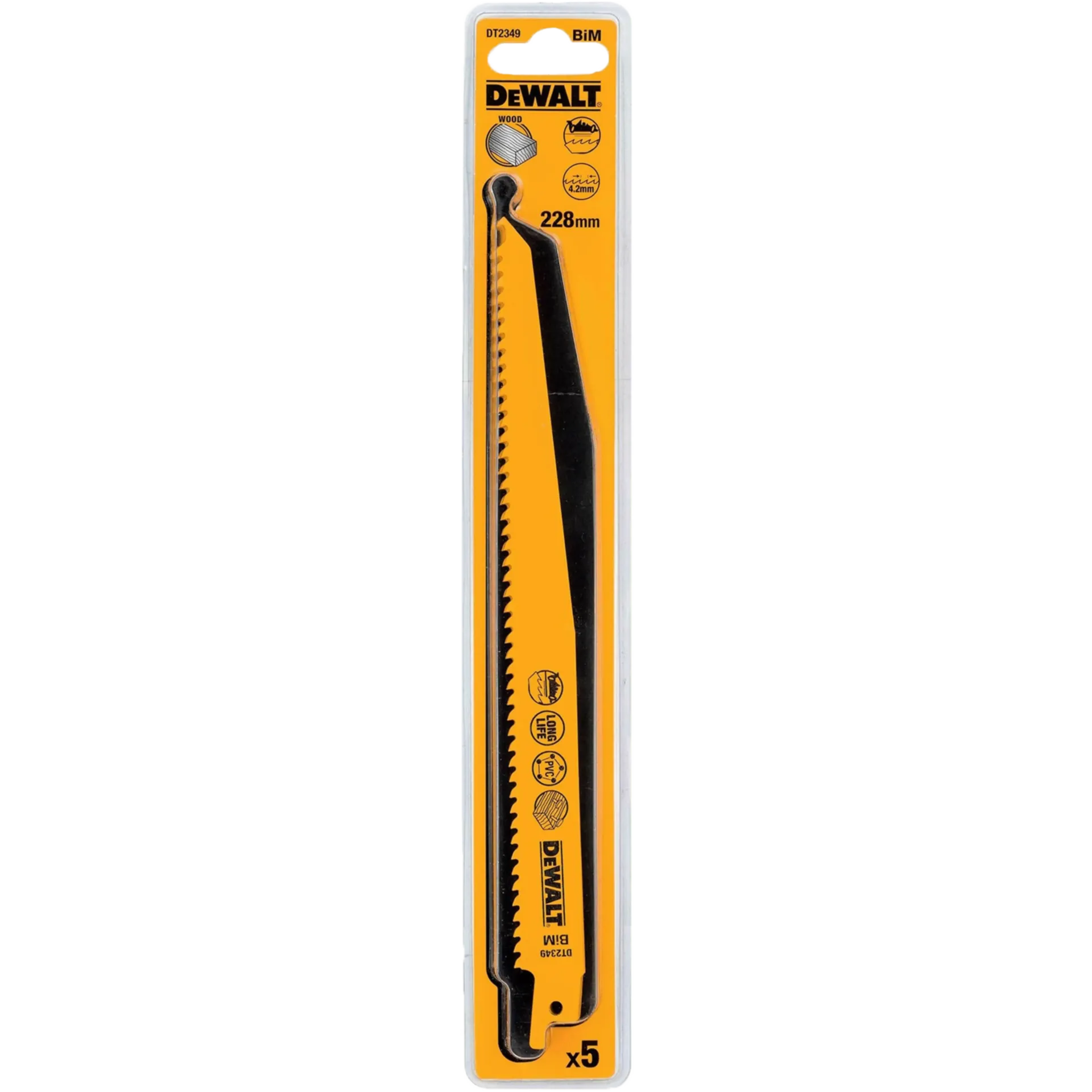 DT2349-QZ Reciprozaagblad BiM Ø 228 x 3,6-5,1 mm (5 stuks)