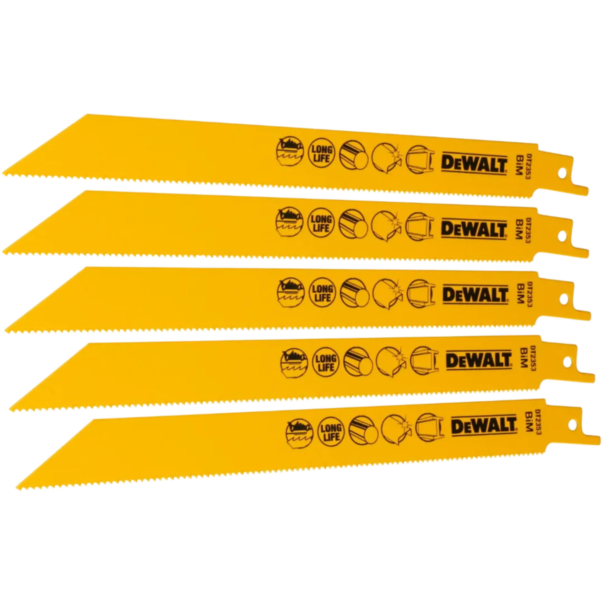 DT2353-QZ Reciprozaagblad BiM Ø 203 x 1,8 mm voor ferro & non-ferrometaal van 3-8 mm (5 stuks)