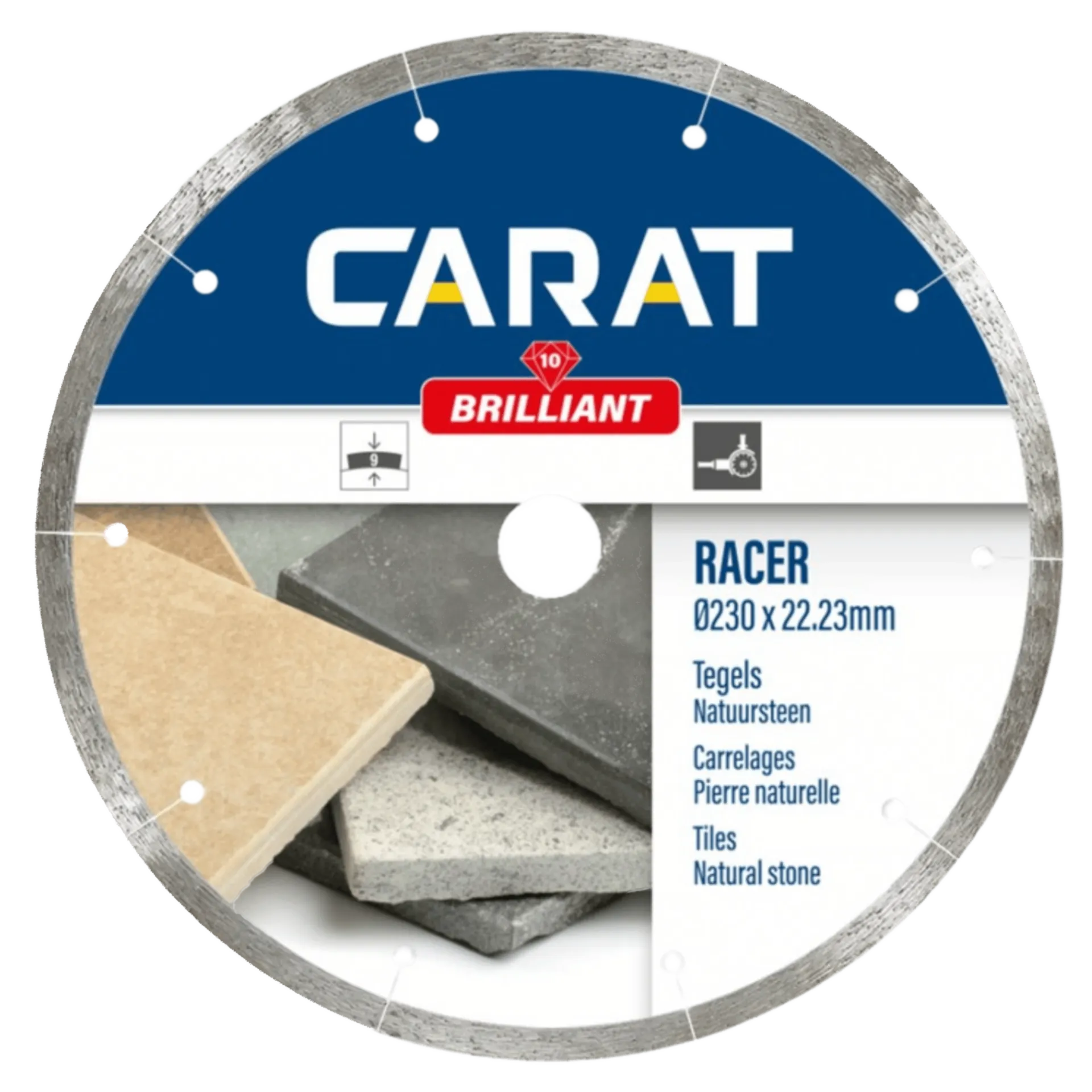 Scie diamantée pour carrelage/pierre naturelle 230 x 22.2 racer - CDB2303000