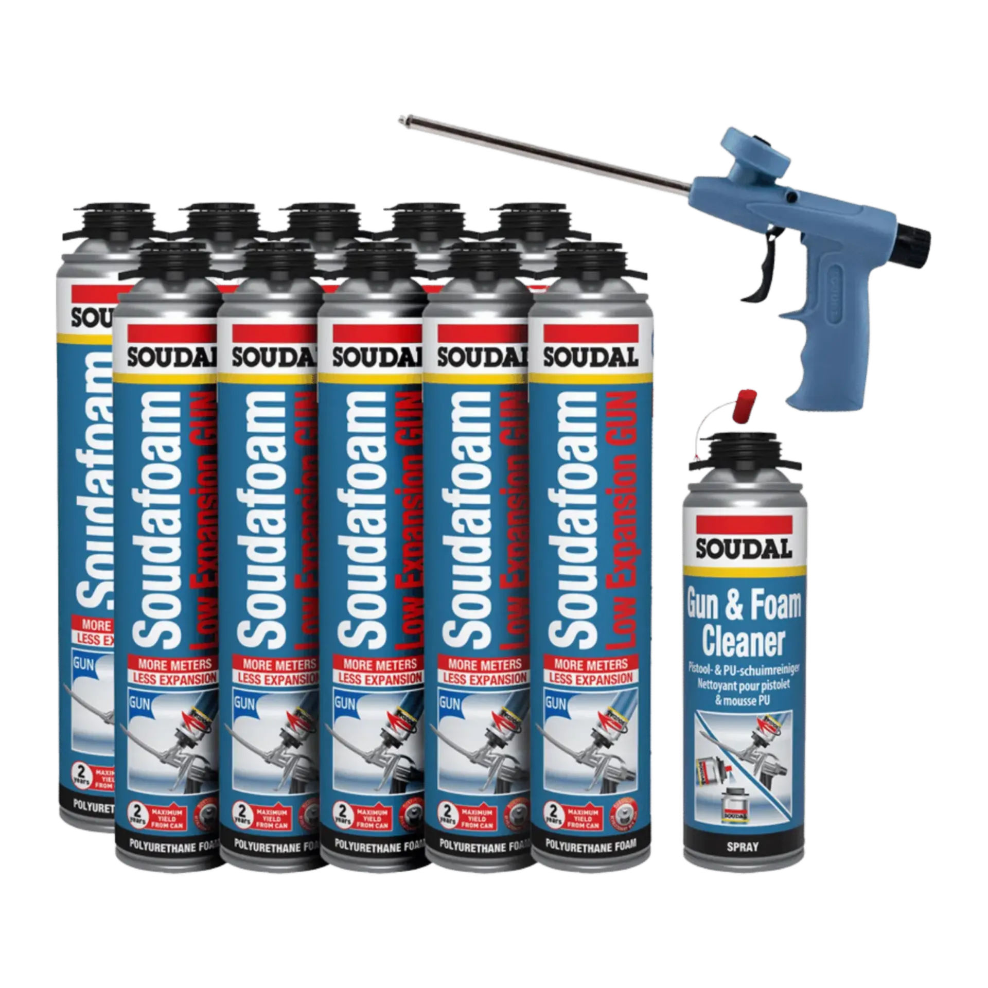 Mousse PU en pistolet à faible expansion - combibox gunfoam low expansion