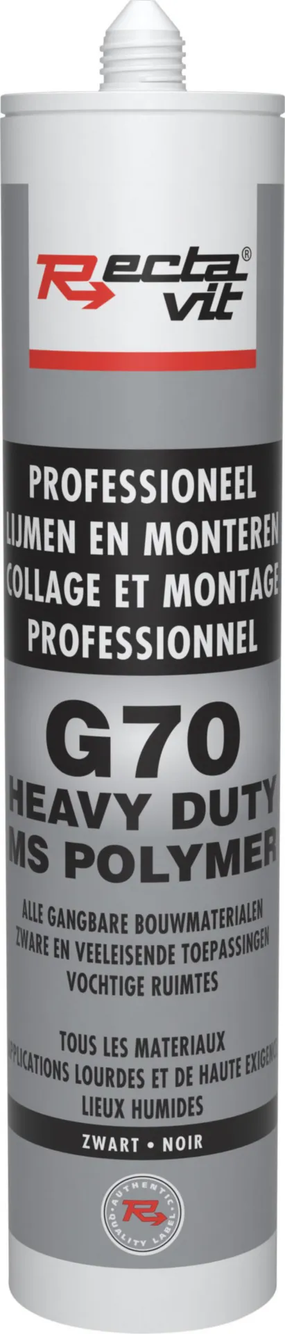 G70 PRO HEAVY DUTY ZWART 290 ML MONTAGELIJM - 10353