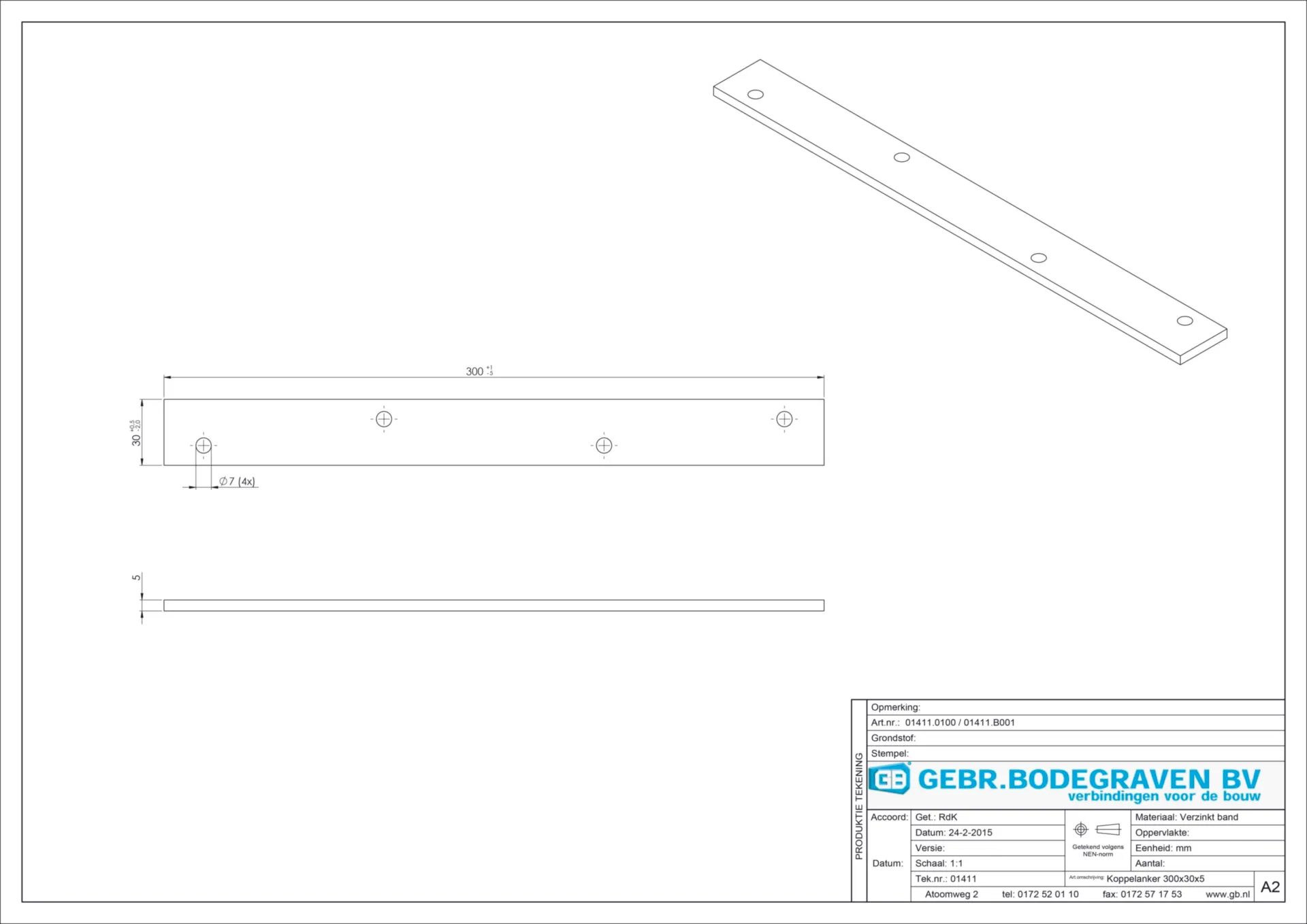 01411 KOPPELANKER 300 30X5 (PAK=25STK)
