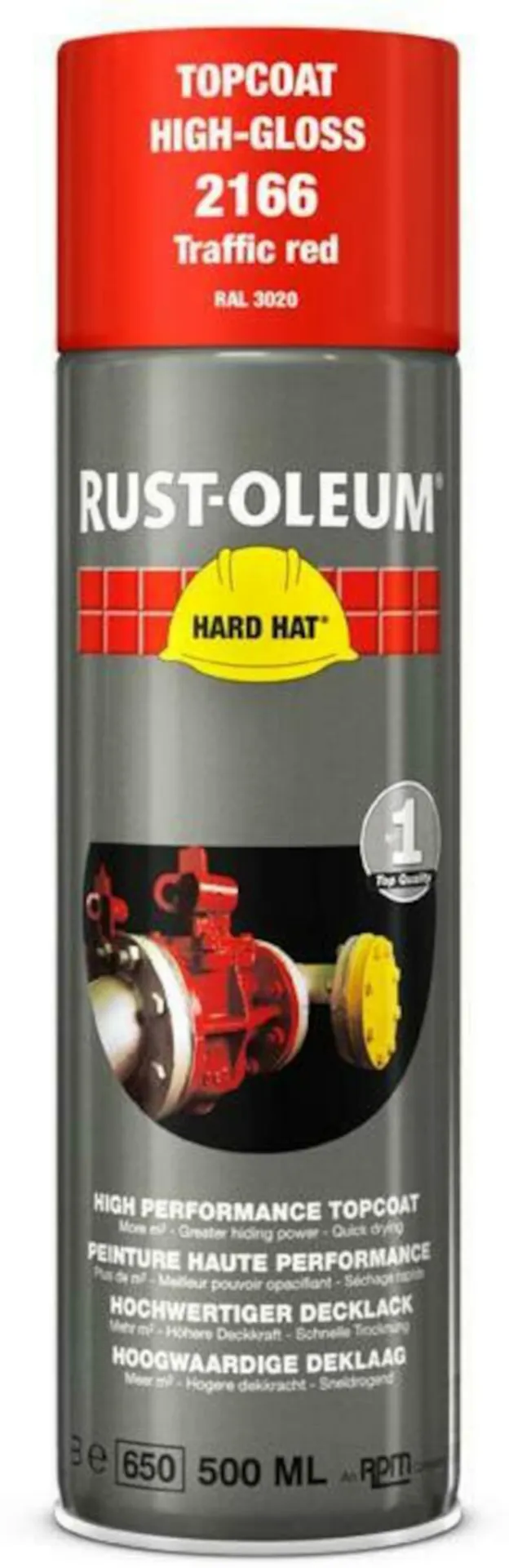 Rust-Oleum 2166 couche de finition (500 ml, trafic rouge)
