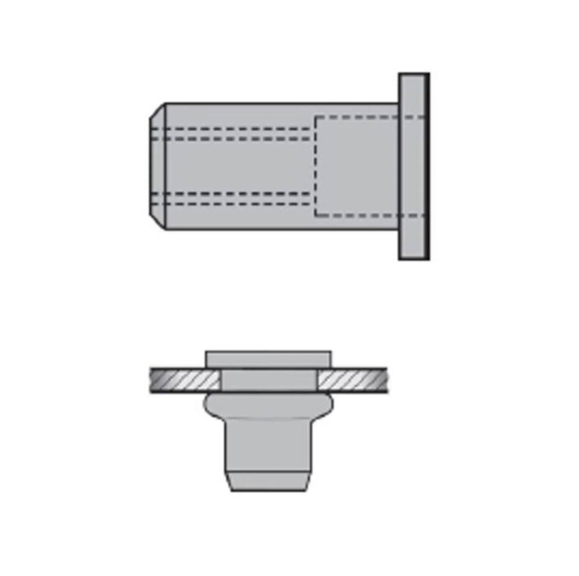 ECROU A SERTIR ALU TP M5X7X11,5 REF.1433678