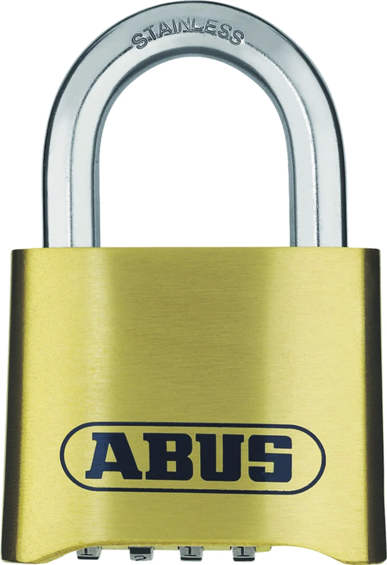 Abus 180IB/50 cadenas à chiffres (corps laiton, anse inox, largeur du corps 59 mm, 25 mm)
