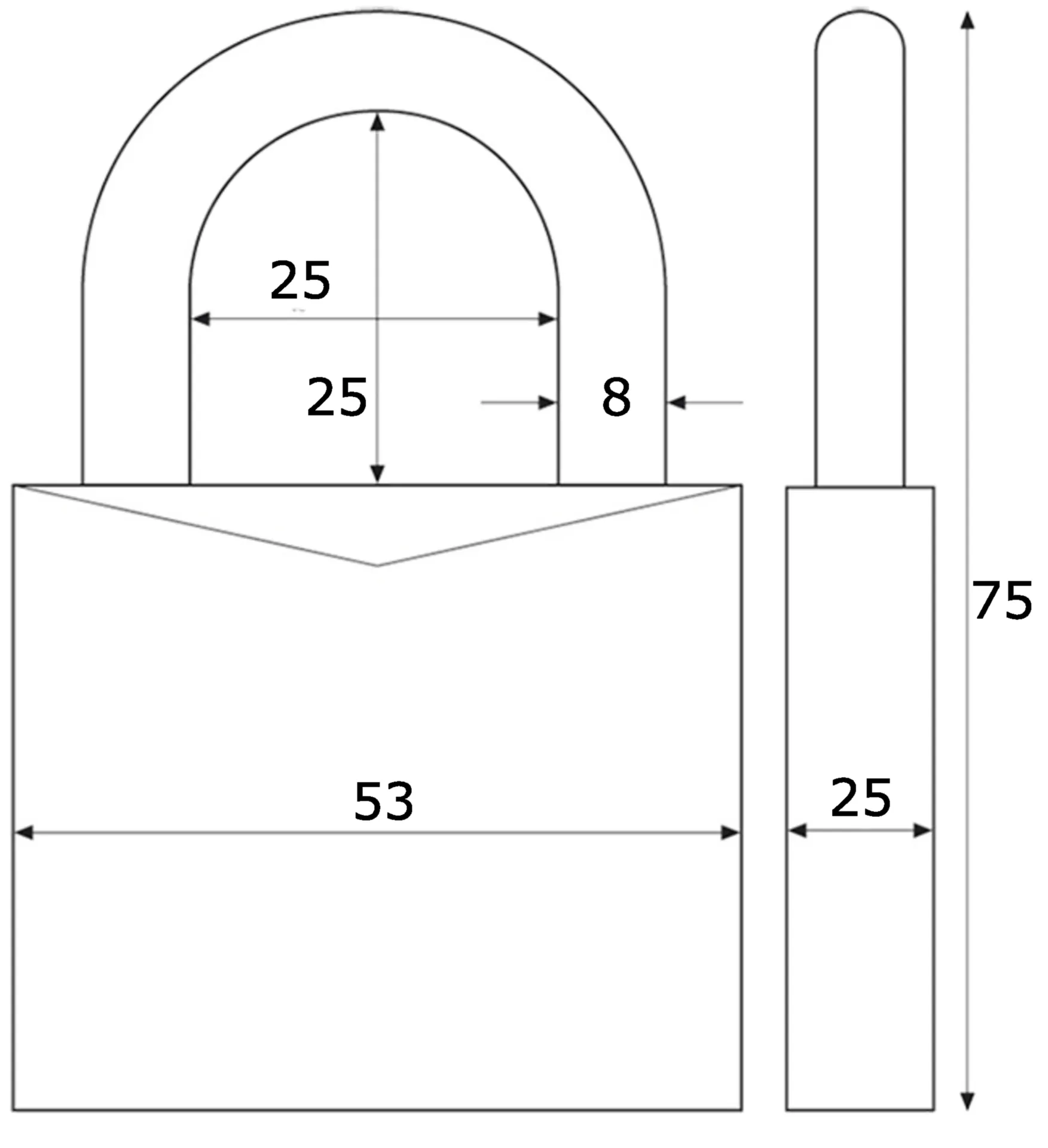 Abus 180IB/50 cadenas à chiffres (corps laiton, anse inox, largeur du corps 59 mm, 25 mm)