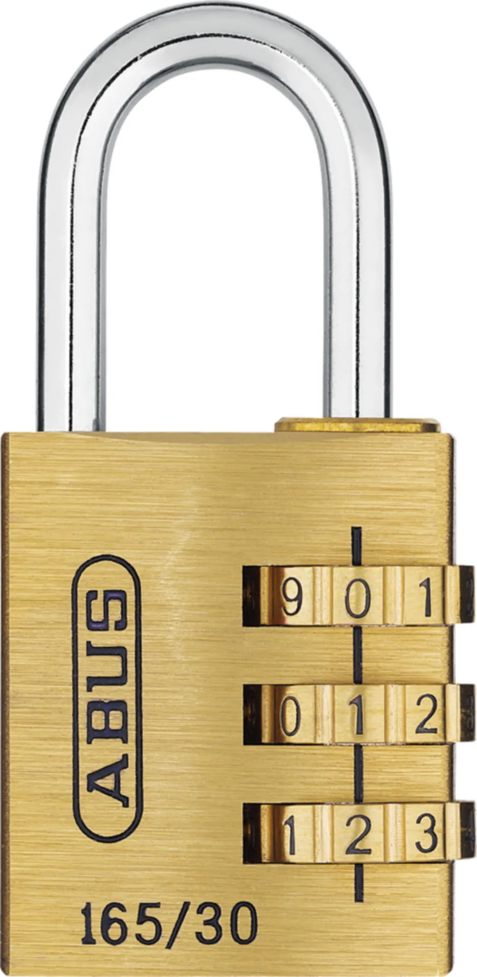 Abus 165 Cadenas à combinaison (anse acier, largeur du corps 30,5 mm, 25 mm, étrier 5 mm)