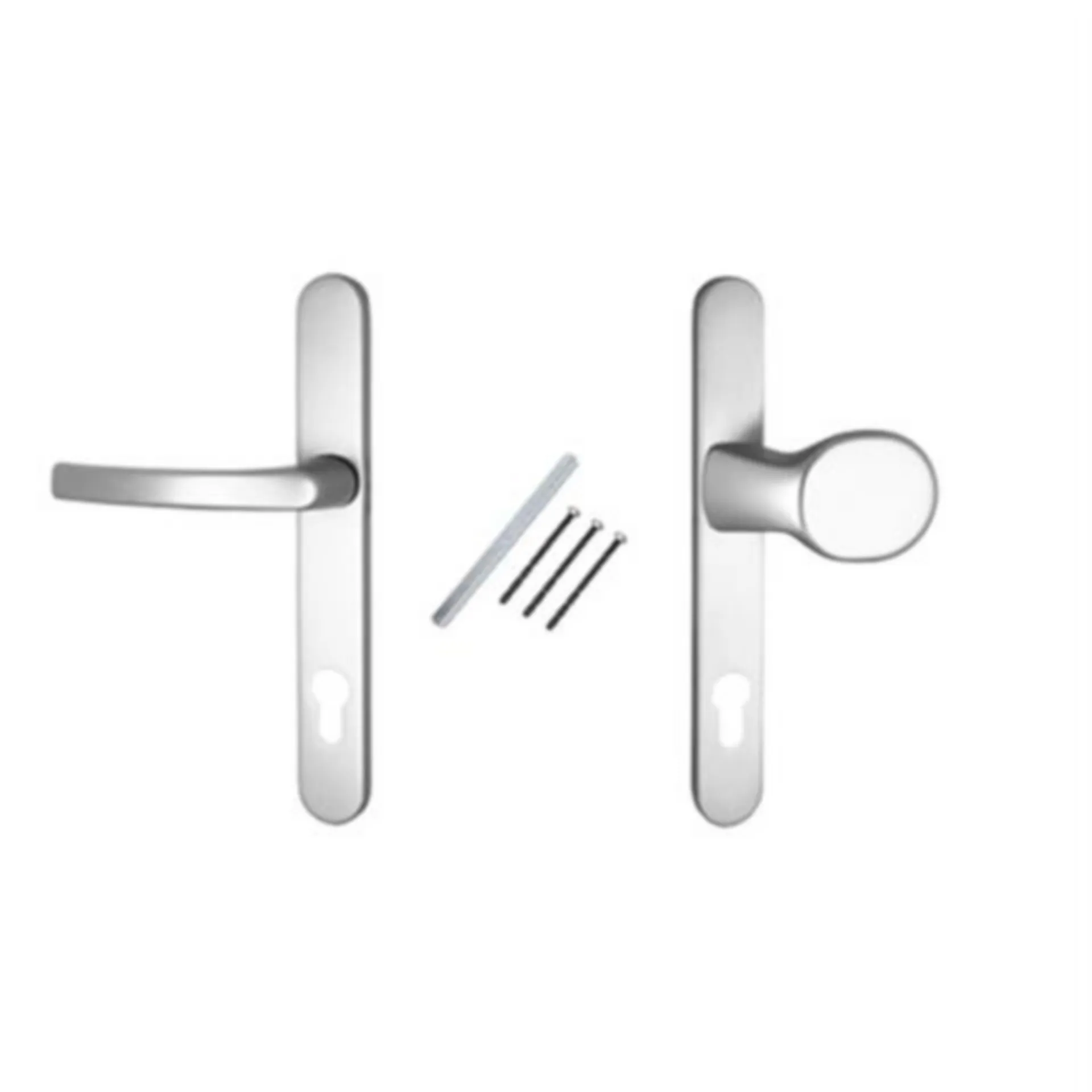 Barbier 5231F deurkruk-knop garnituur (aluminium, F1, PZ, asafstand 92 mm)