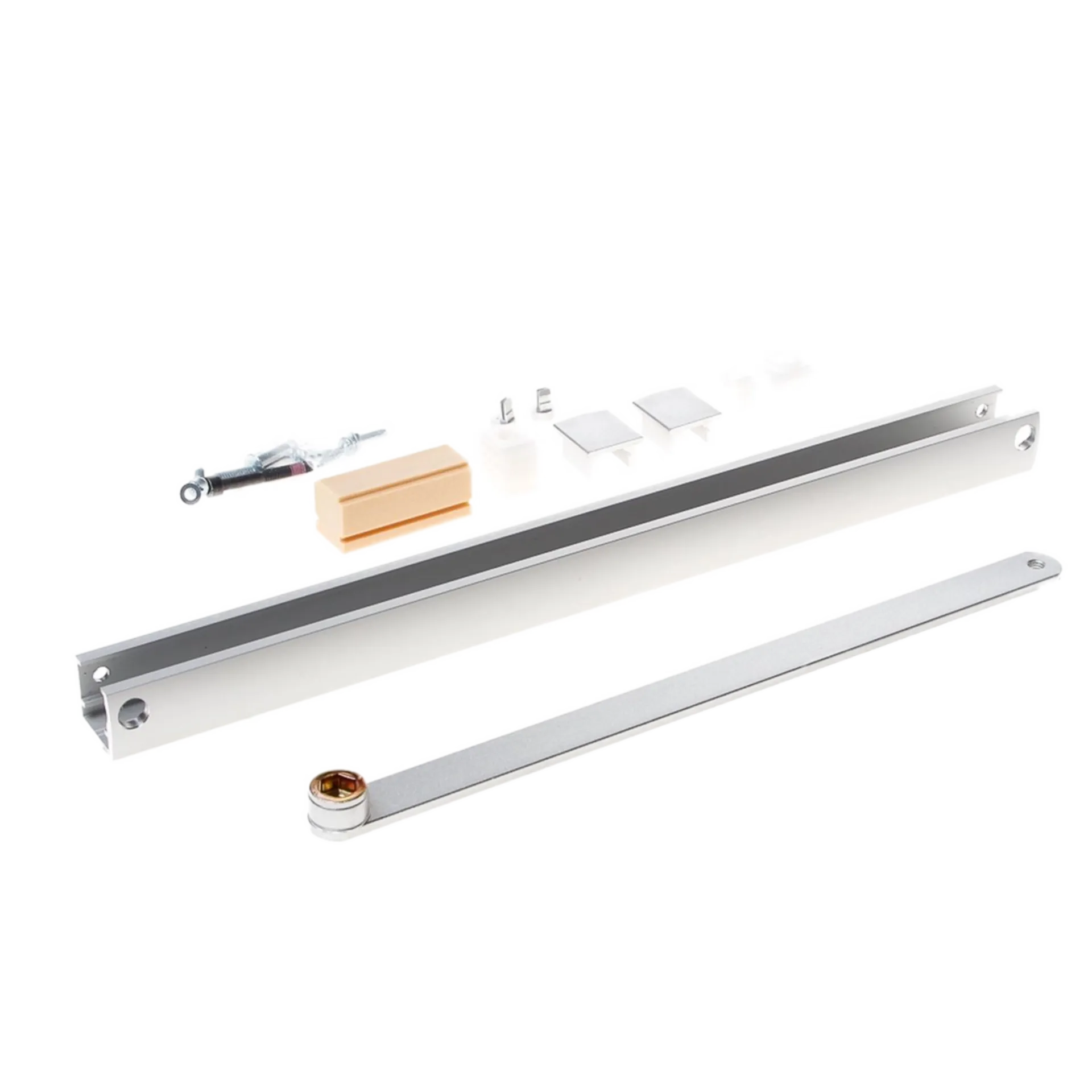 Arrêt de bras T-STOP pour TS5000/3000 côté charnière, Couleur argent Arrêt de bras T-STOP pour TS5000/3000 côté charnière, Couleur argent