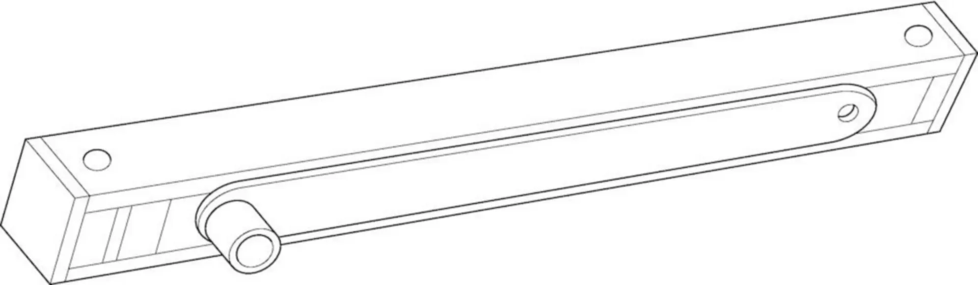 Arrêt de bras T-STOP pour TS5000/3000 côté charnière, Couleur argent