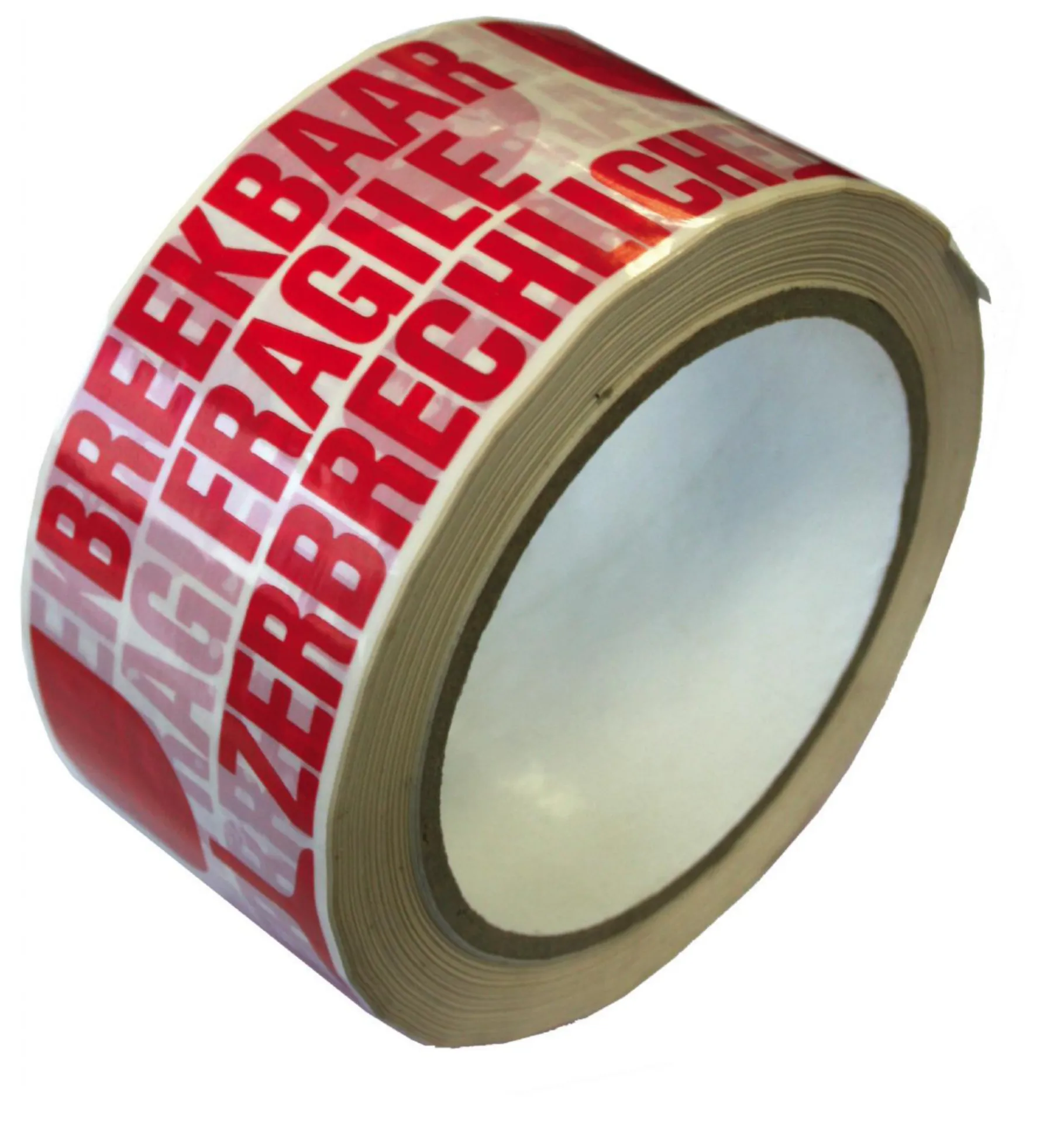 TAPE D'EMBALLAGE PVC AVEC IMPRESSION BREEKBAAR-FRAGILE-ZERBRECHLICH