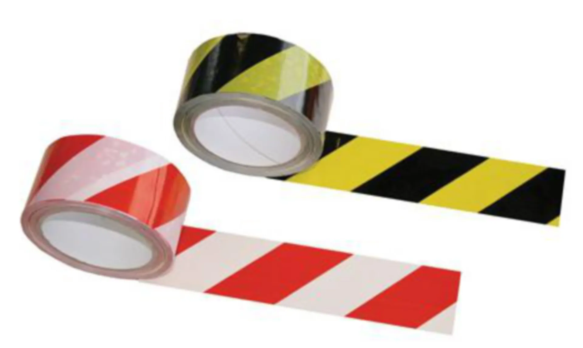 TAPE DE SIGNALISATION PVC NOIR ET JAUNE 50MMX33MTR