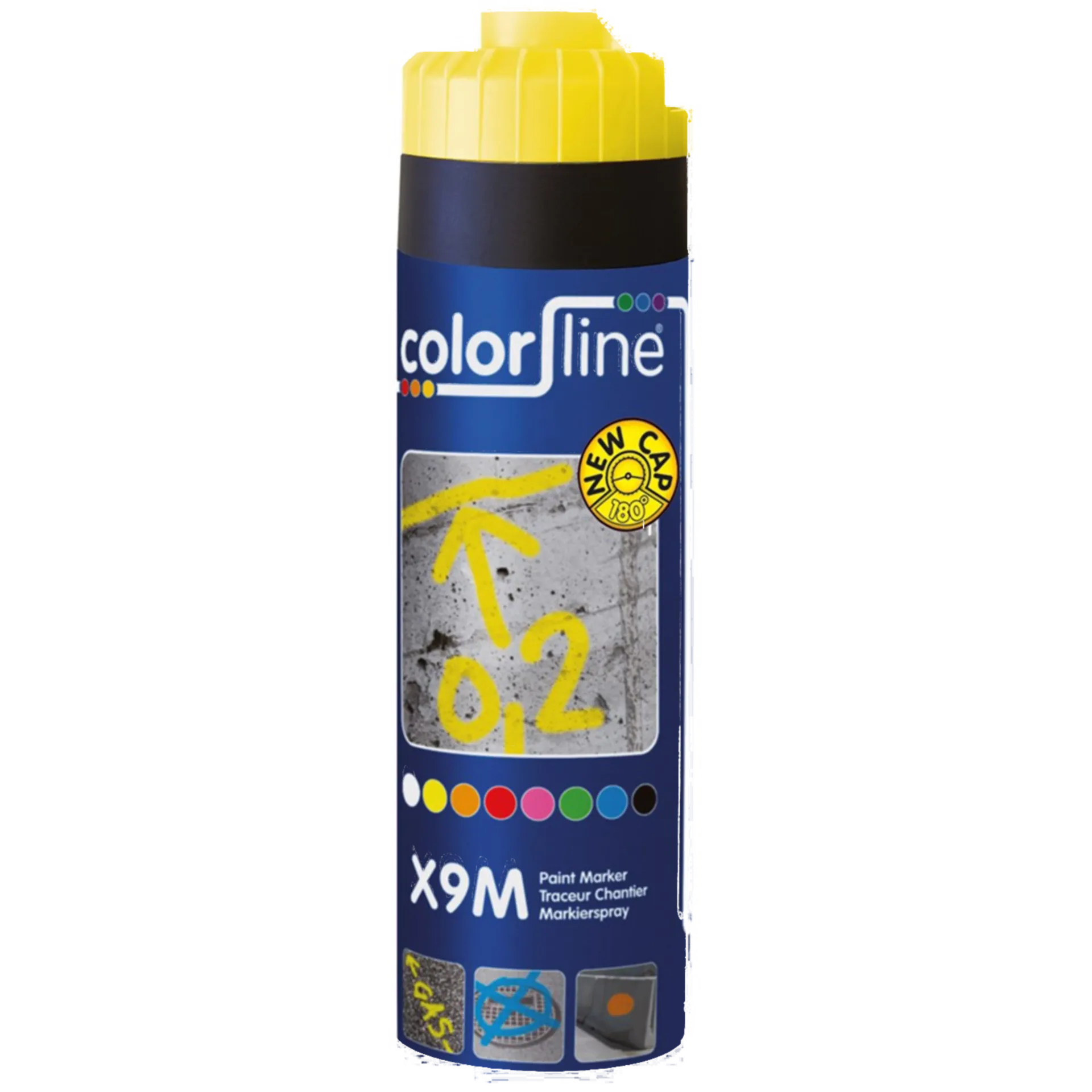 X9M Traceur Chantier - 500 Ml - Jaune