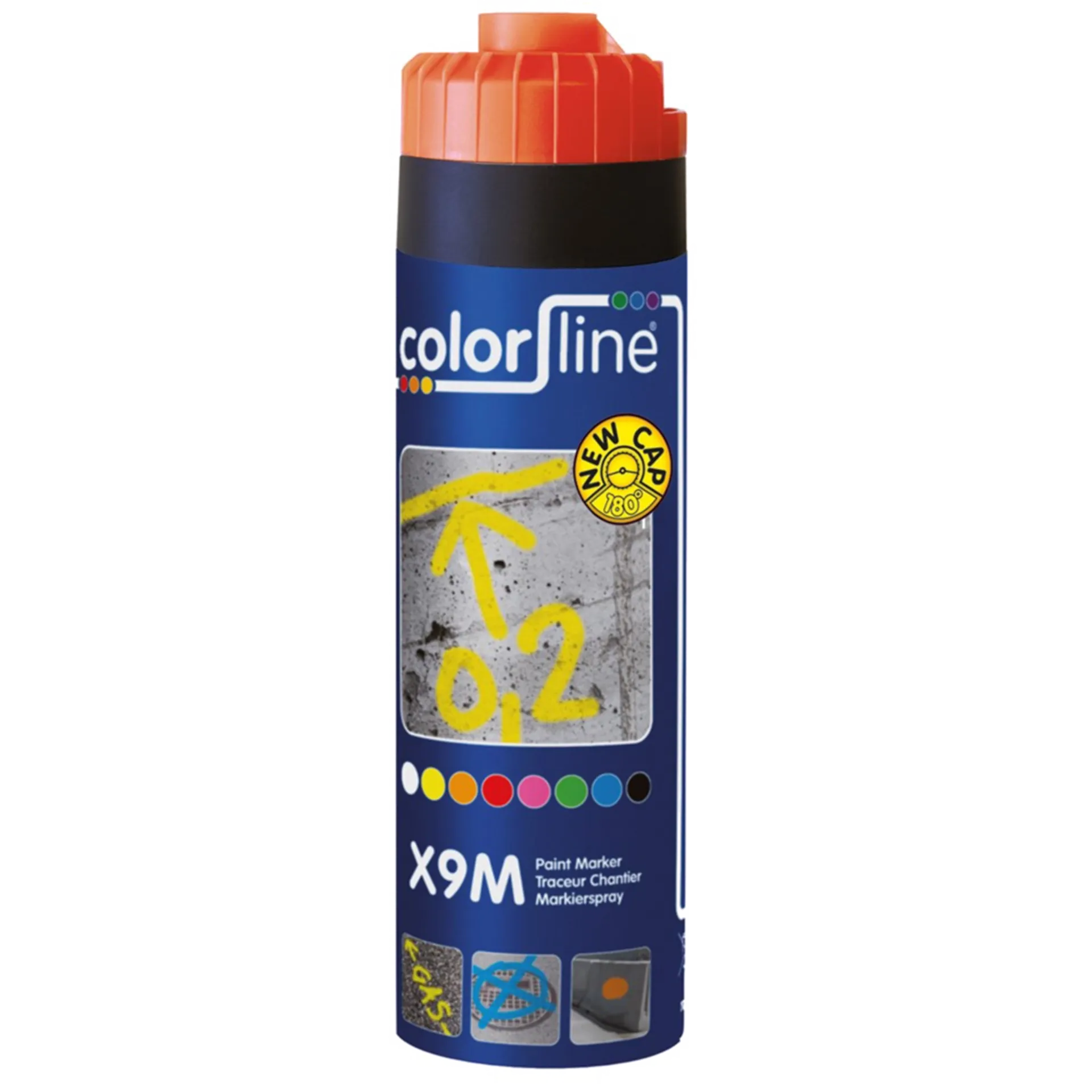 X9M Traceur Chantier - 500 Ml - Orange X9M Traceur Chantier - 500 Ml - Orange