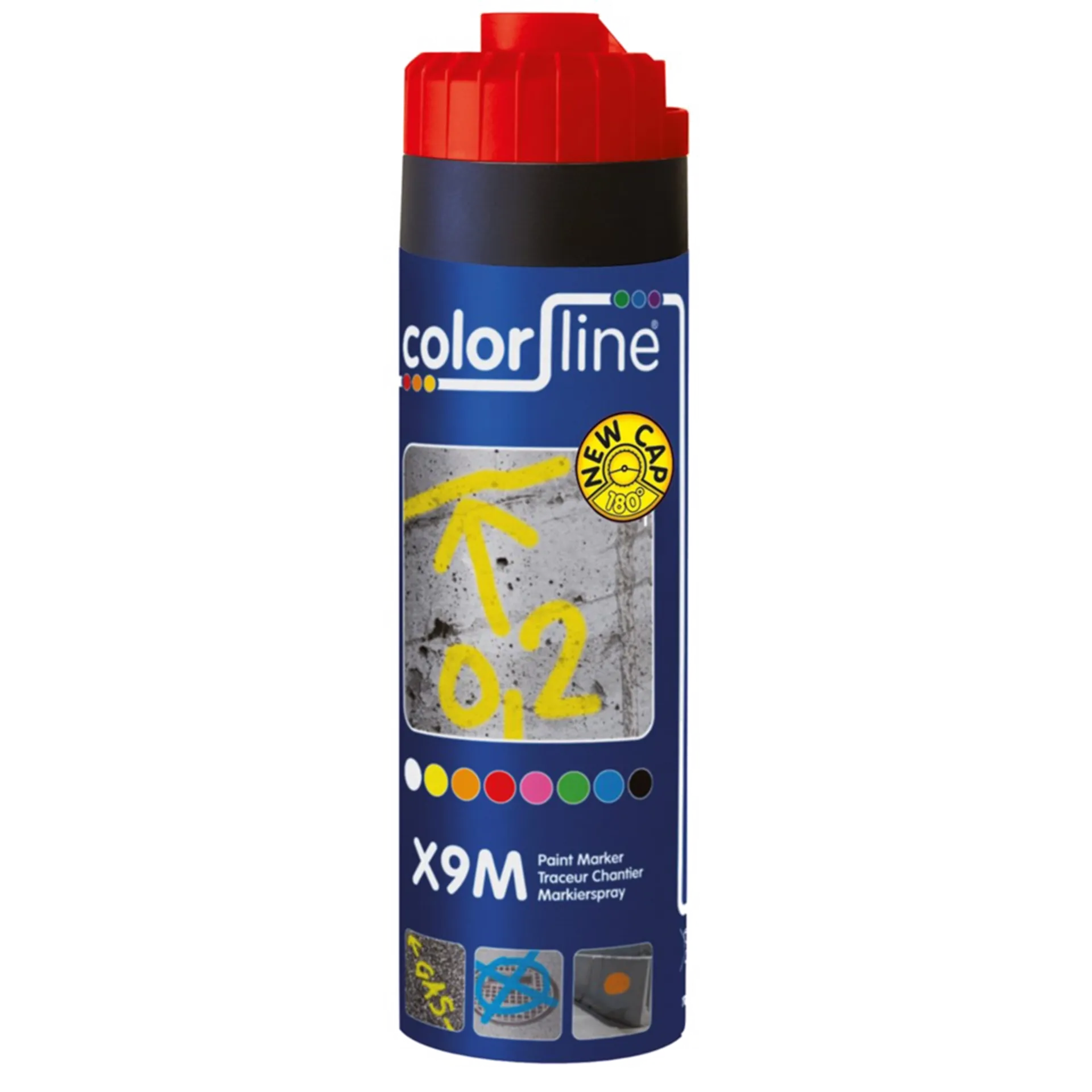 X9M Traceur Chantier - 500 Ml - Rouge