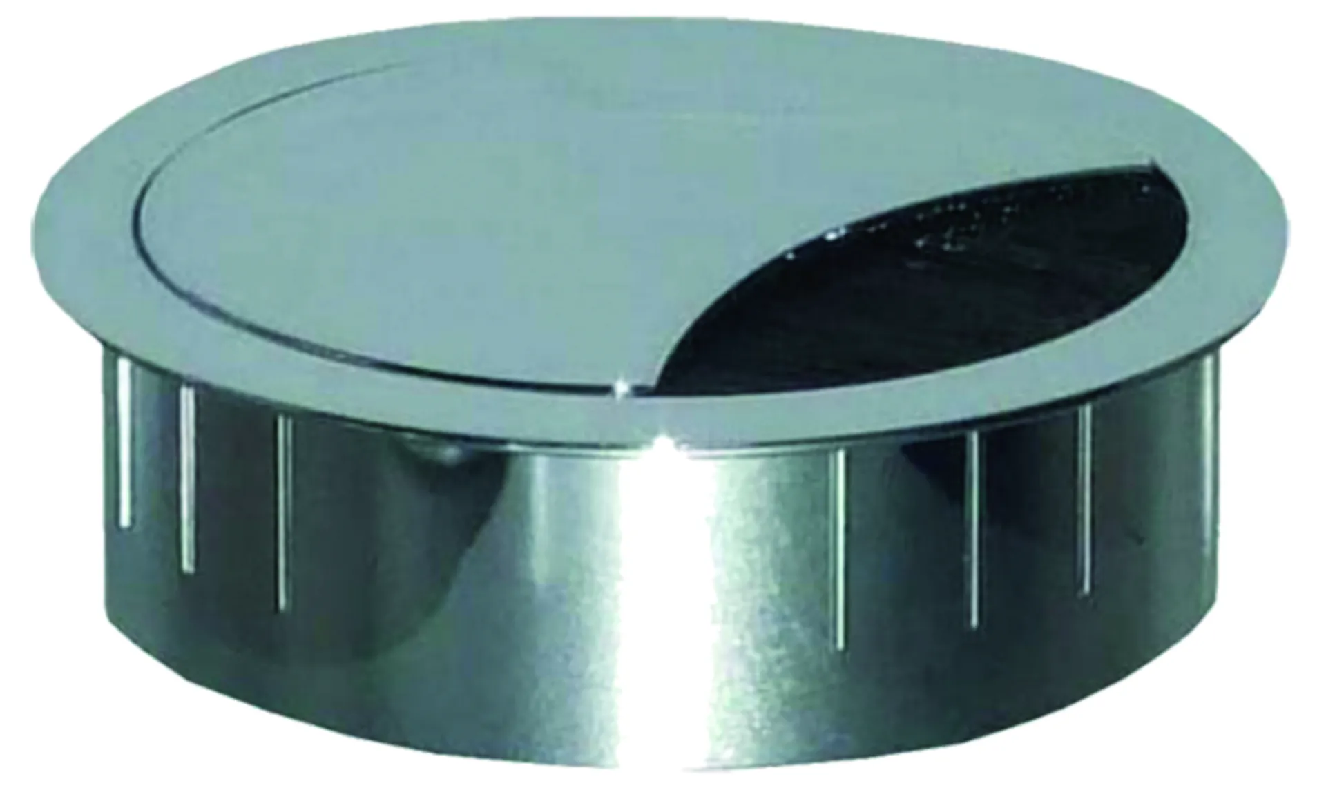 BMB passe-câble zamak (Ø60 mm, H21 mm, aspect inox)