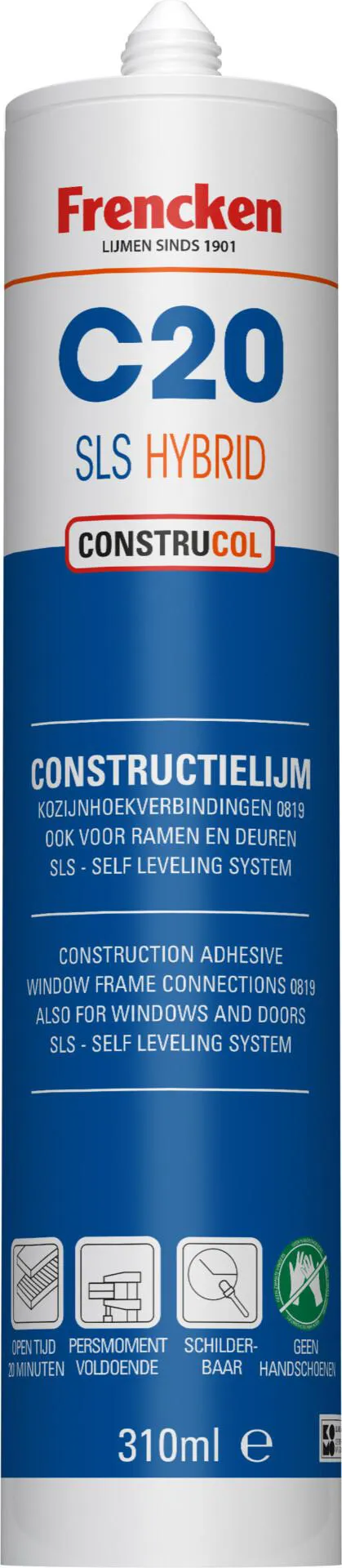 Frencken 0819 SLS Colle pour châssis (310 ml)