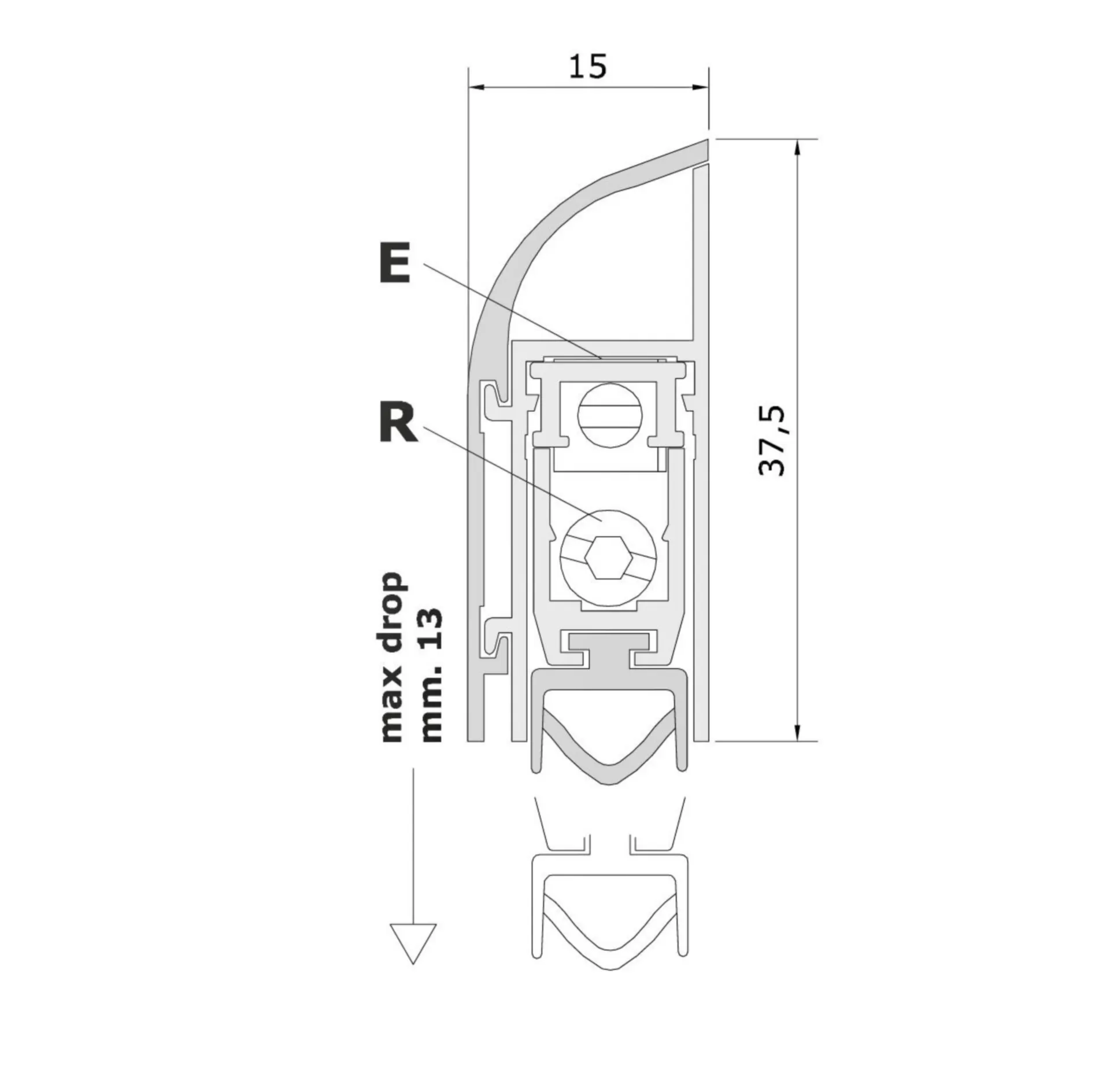 BAS DE PORTE A APPL COMAX 1750 730M