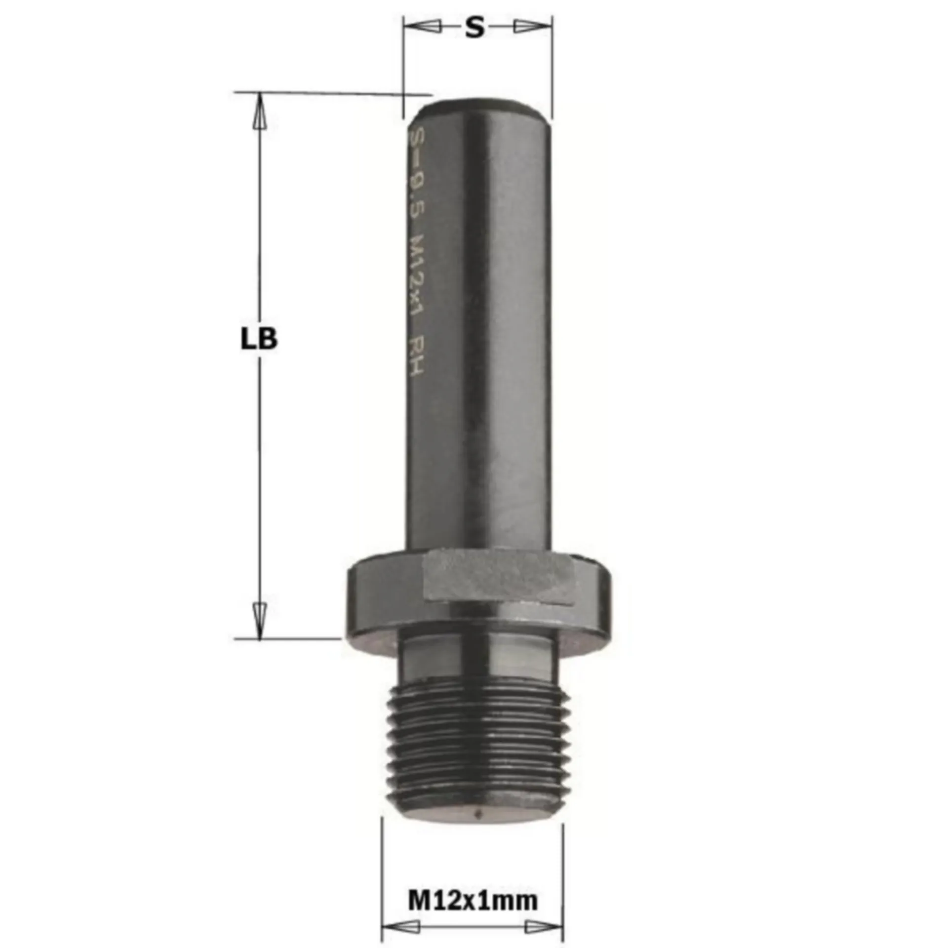 ADAPTEUR POUR MÈCHE INTERCHANGEABLE POUR CHARNIÈRES AVEC QUEUE CYLINDRIQUE, DROI