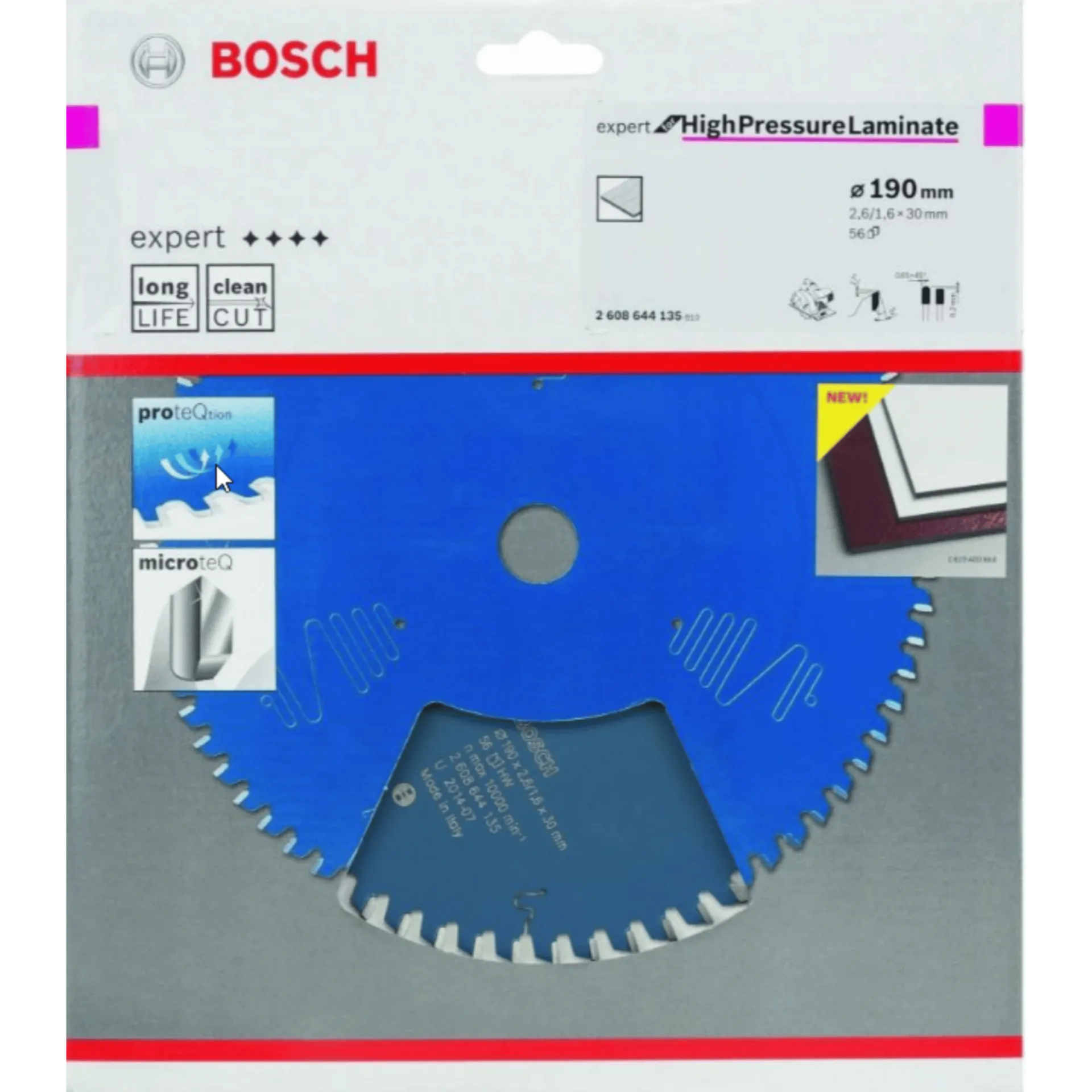 Bosch Expert cirkelzaagblad (190 mm, 56 tanden, 30 mm boring)