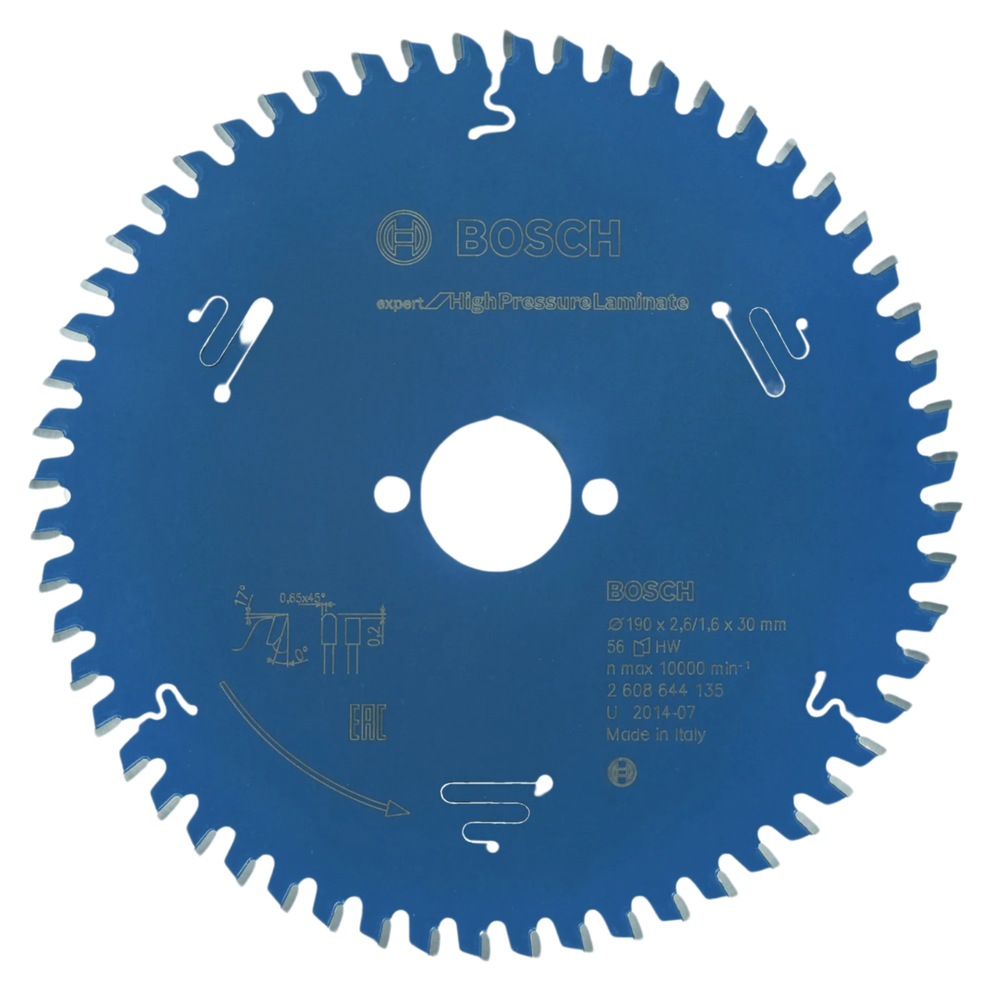 Lame de scie circulaire expert HPL 190 x 30 x 2.6/1.6 x 56 Lame de scie circulaire expert HPL 190 x 30 x 2.6/1.6 x 56