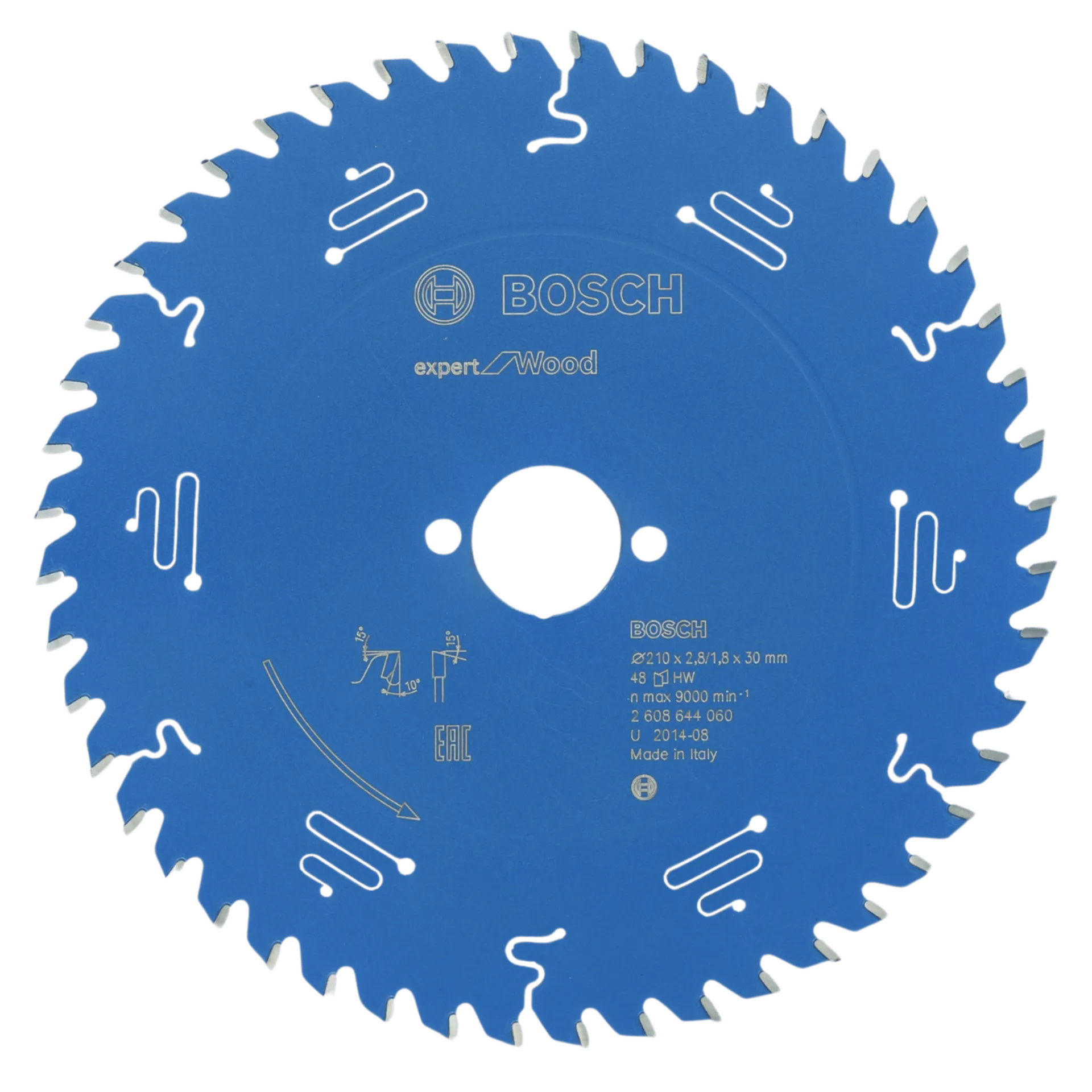 Lame de scie circulaire expert pour bois 210 x 30 x 2,8 mm, 48T - 2608644060