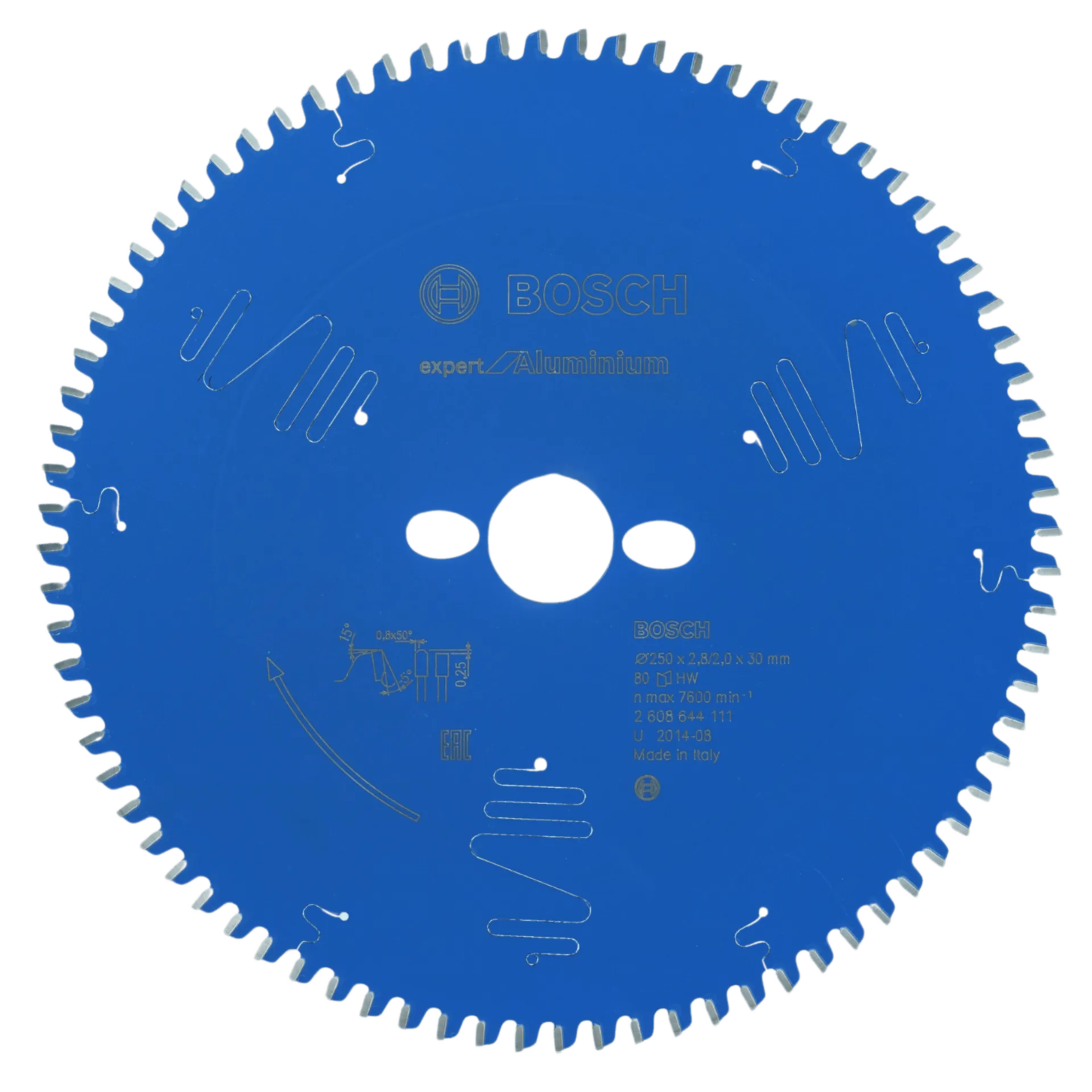 Cirkelzaagblad ø 250 x 30 mm 80T expert alu Cirkelzaagblad ø 250 x 30 mm 80T expert alu