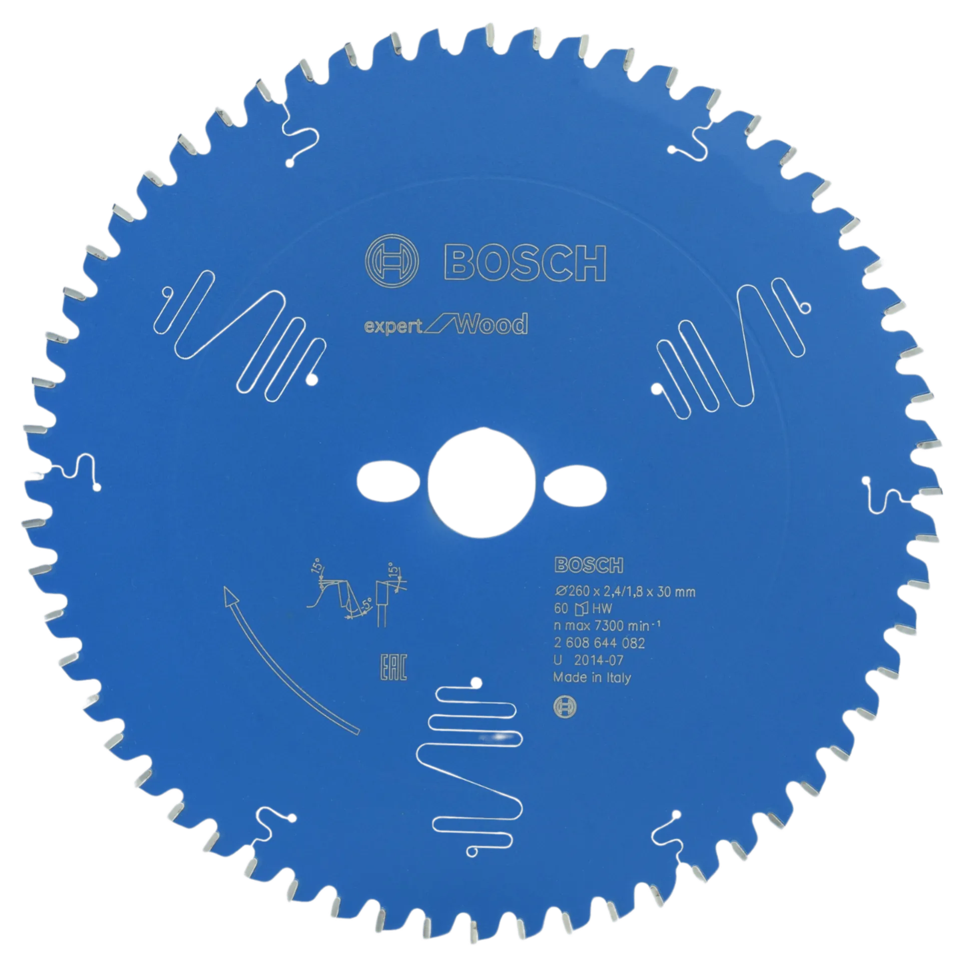 Cirkelzaagblad expert for wood 260 x 30 x 2,4 mm, 60T - 2608644082 Cirkelzaagblad expert for wood 260 x 30 x 2,4 mm, 60T - 2608644082