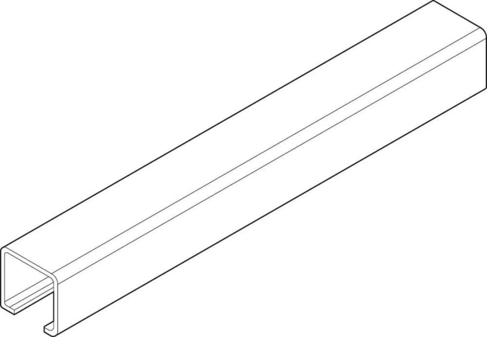 LOOPRAIL ROLLAN 40N/80 L=6000MM ALU MAT