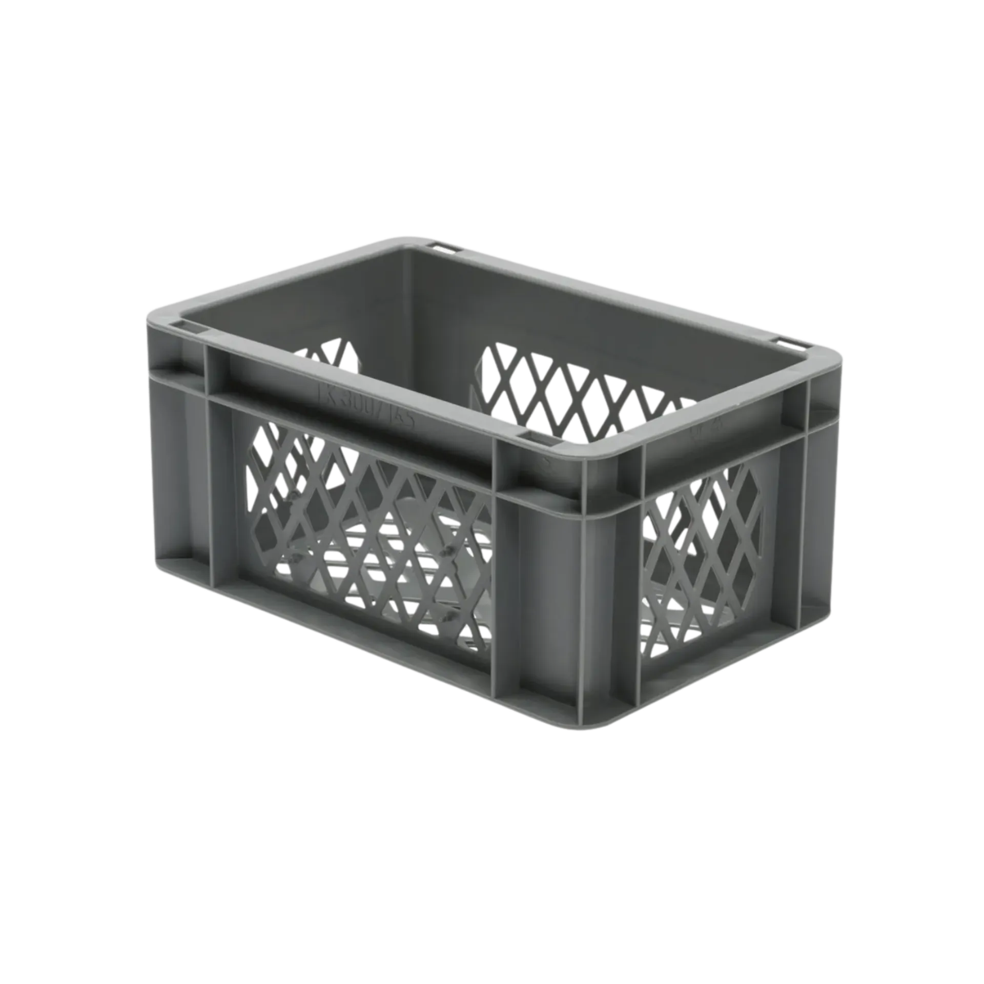 Bac empilable euronorm gris avec parois et fond ajourés 5 litres 145 x 300 x 200 mm
