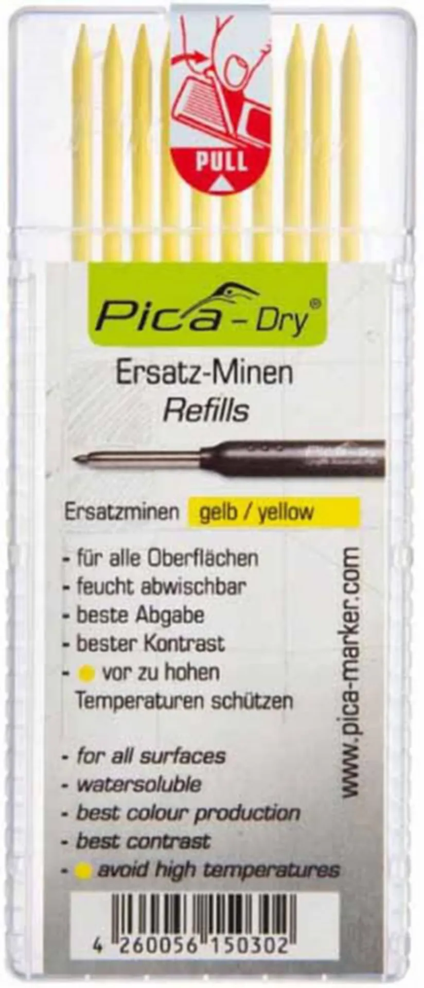 Pica 4032 étui mines de rechange jaune (pour Pica Dry)
