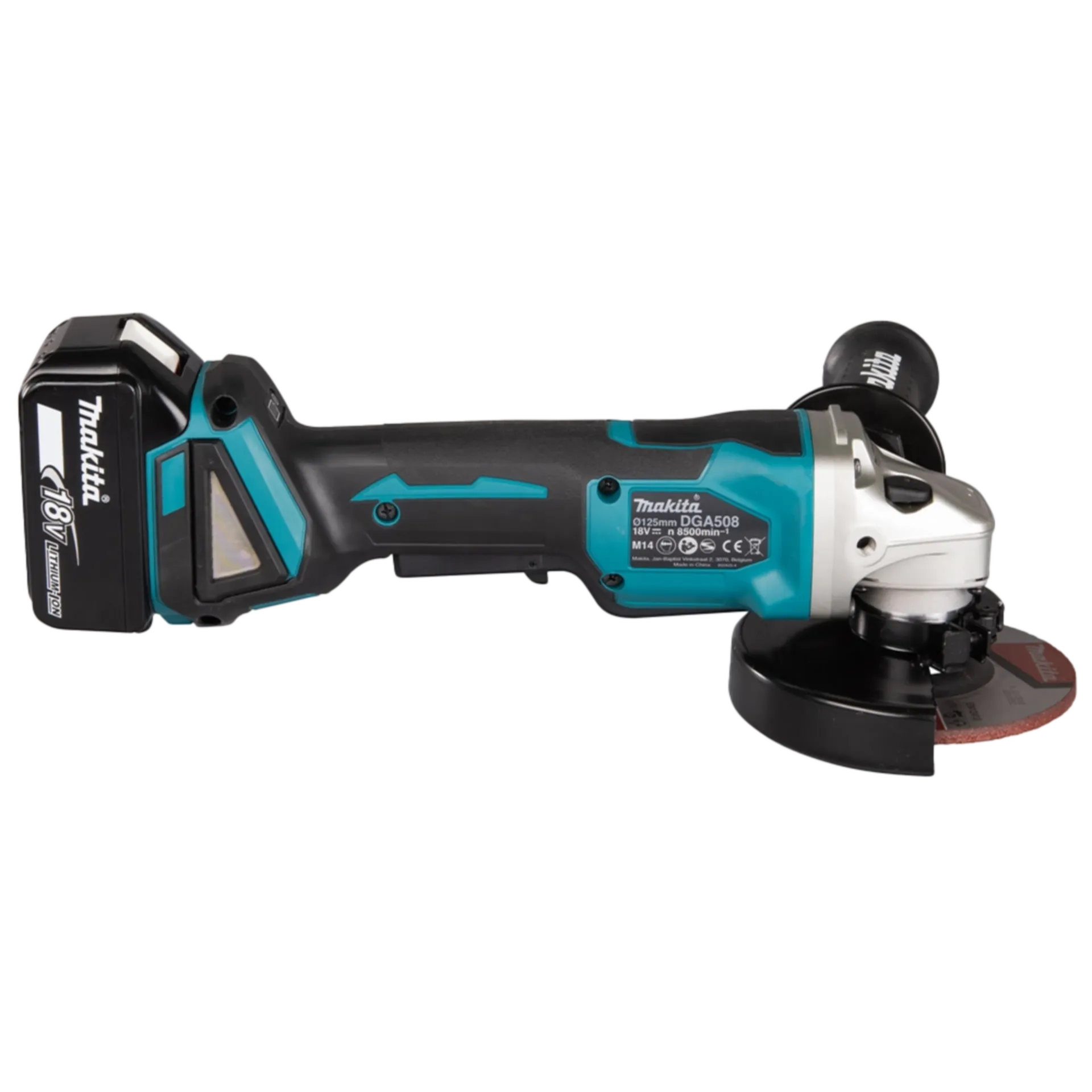 Accu Haakse Slijper DGA508RTJ (18V - 2 x 5Ah Li-ion - Ø 125 mm) Accu Haakse Slijper DGA508RTJ (18V - 2 x 5Ah Li-ion - Ø 125 mm)