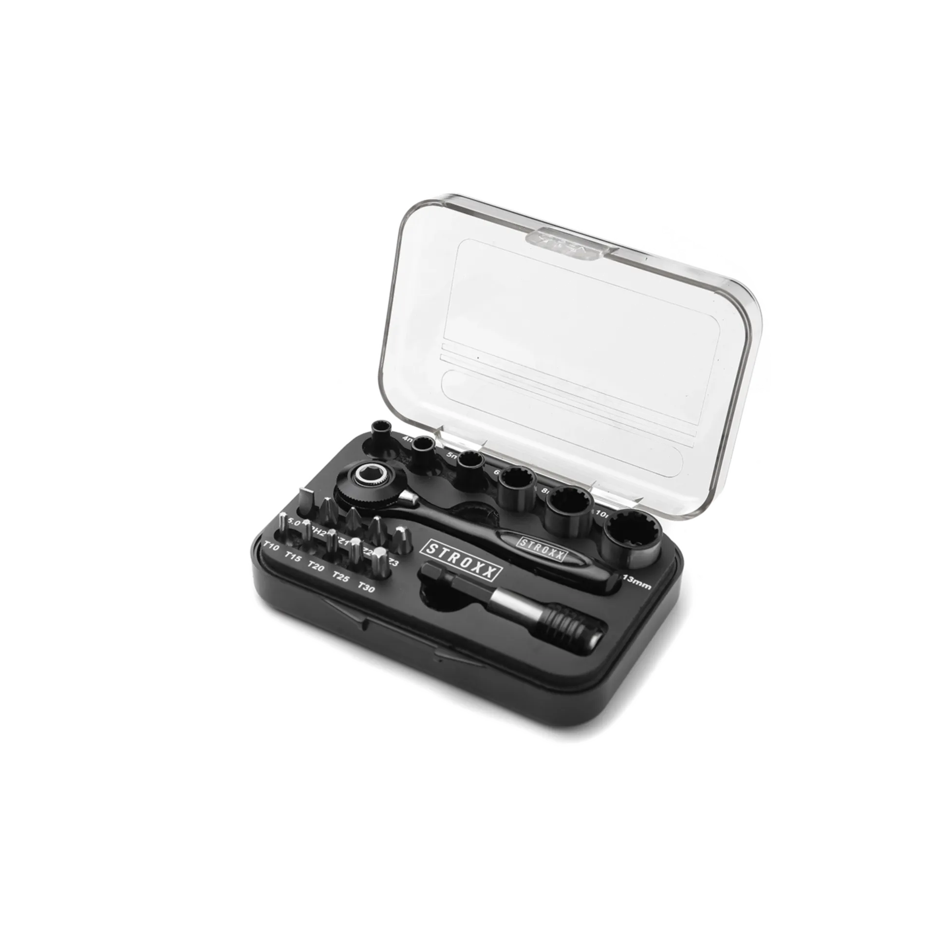 Bit- en doppenset, 1/4", 18-delig Bit- en doppenset, 1/4", 18-delig