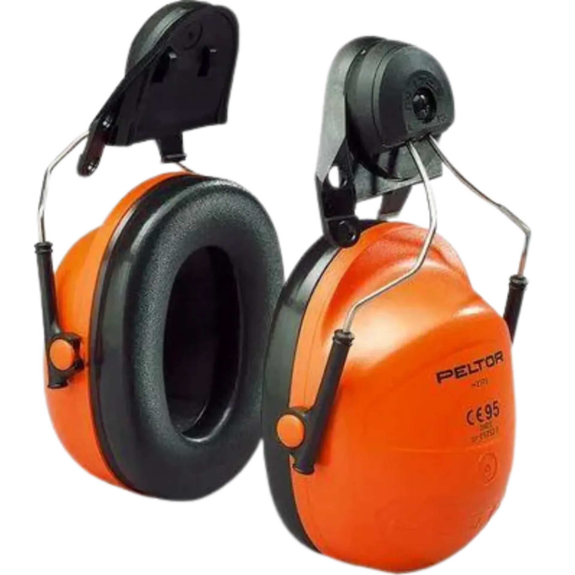 Gehoorkap voor op helm - oranje