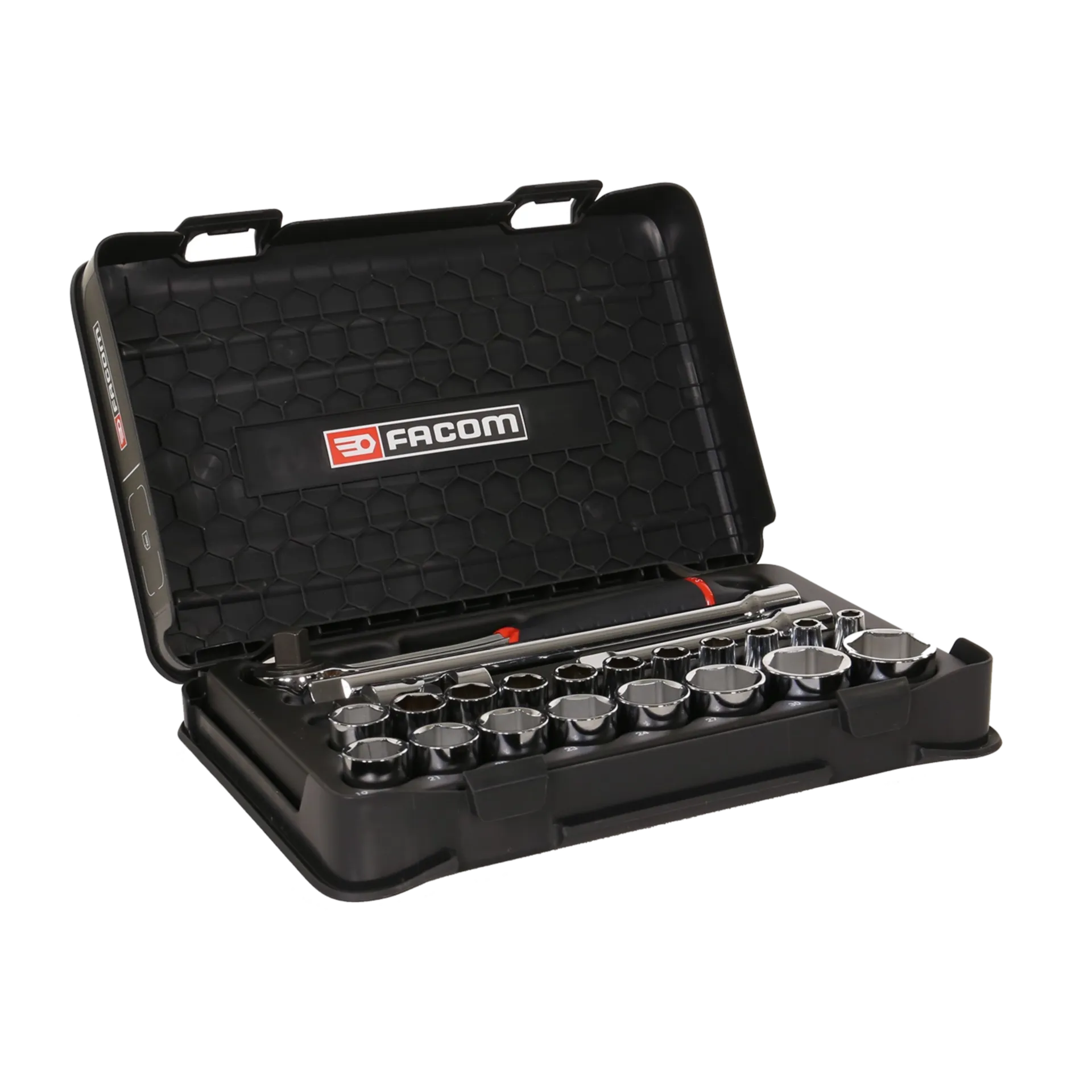 Doppenset (23St) 1/2" 6-Kant 8-32 mm - S.161-3P6Pb Doppenset (23St) 1/2" 6-Kant 8-32 mm - S.161-3P6Pb