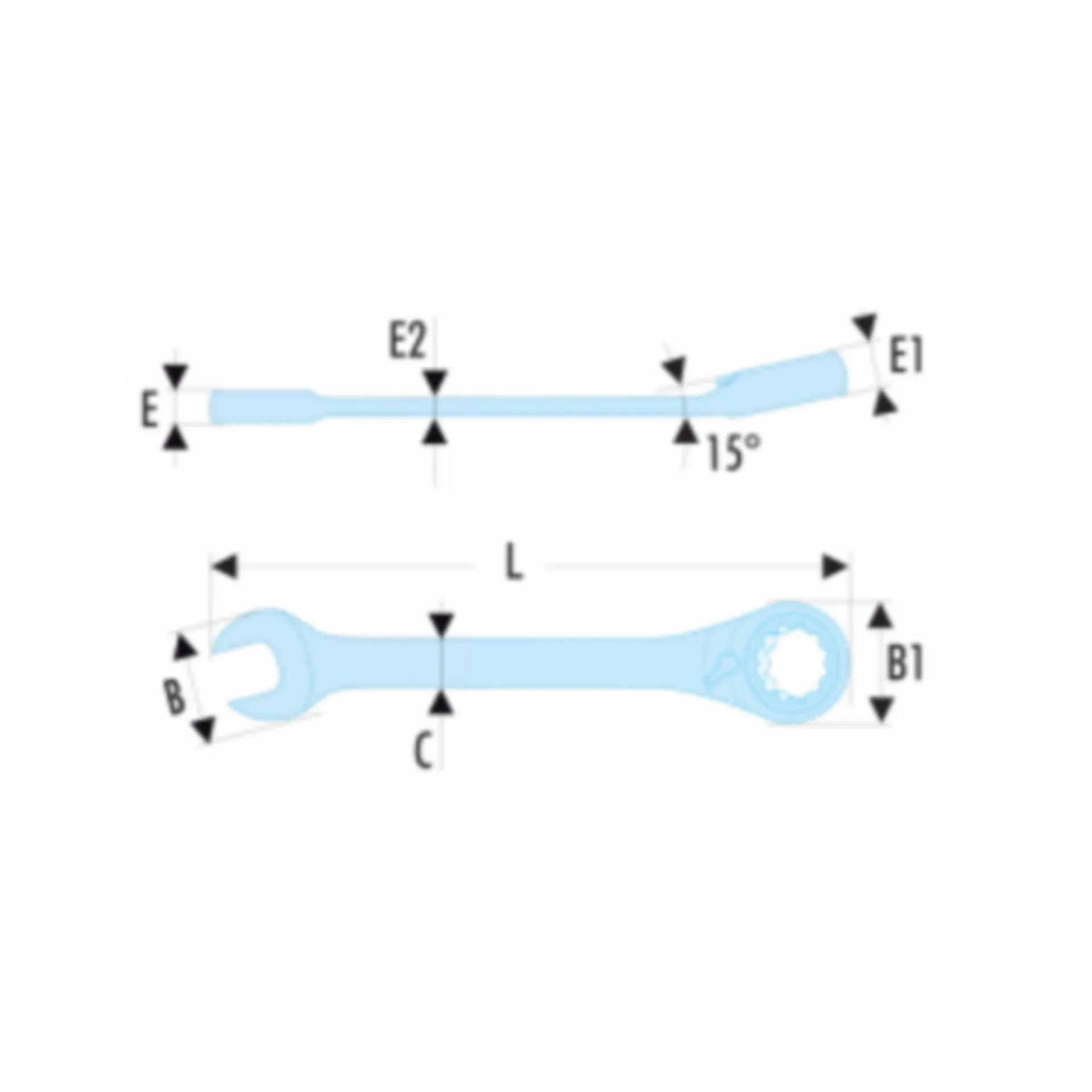 Steekringratelsleutel Anti-Slip 24 mm 467B.24