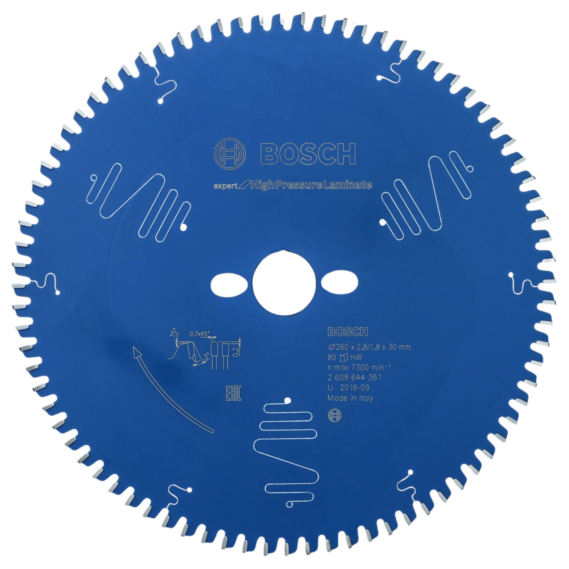 Lame de scie circulaire expert pour stratifié haute pression 260x30 80d Lame de scie circulaire expert pour stratifié haute pression 260x30 80d