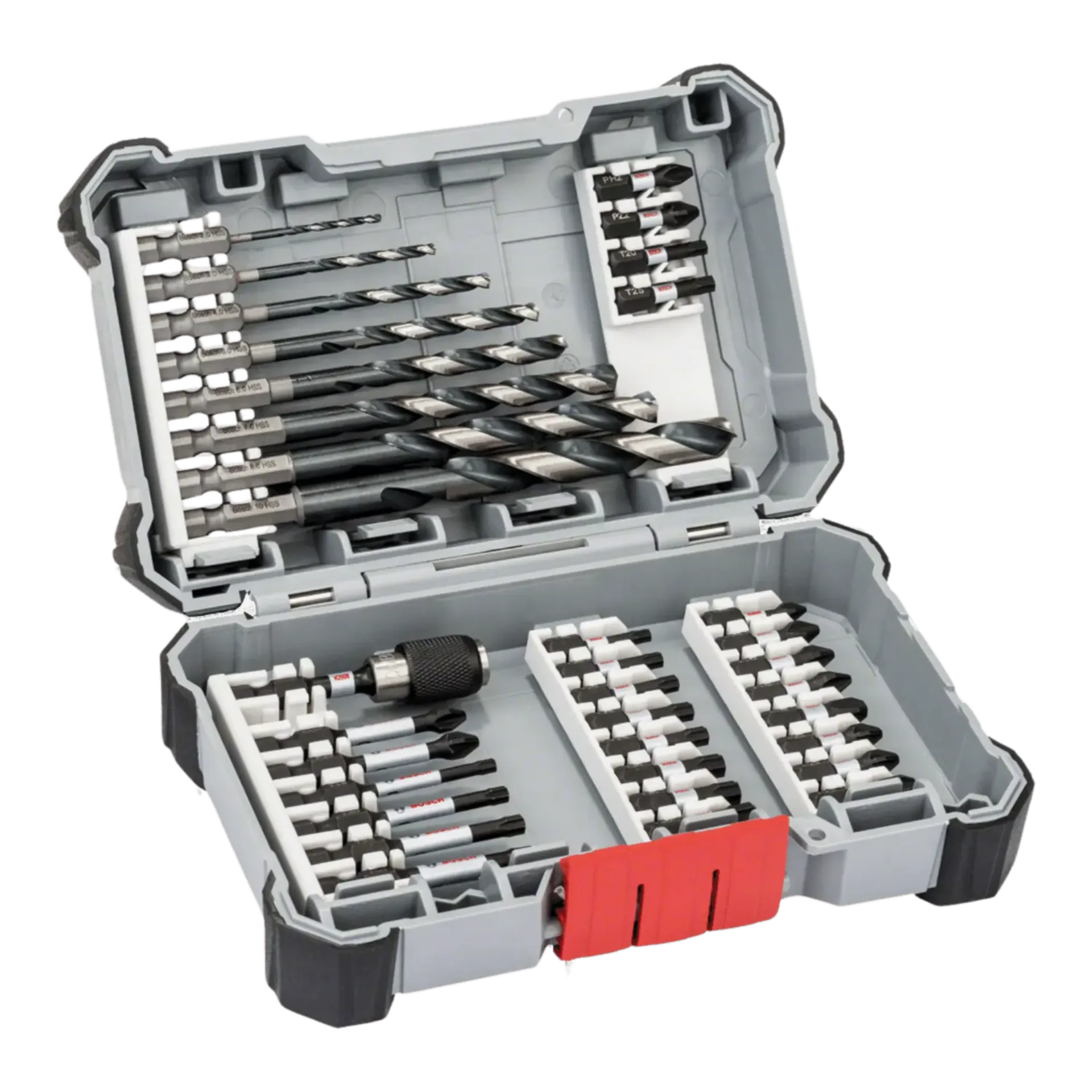 Set (35) metaalboren en bitsen Pick and Click Impact Control HSS