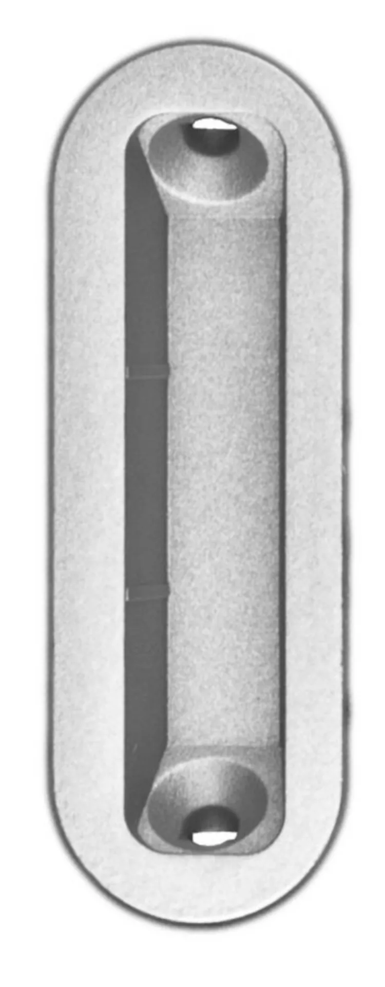 AGB Gâche magnétique pour serrure à encastrer bois (inox look, aluminium, réversible)
