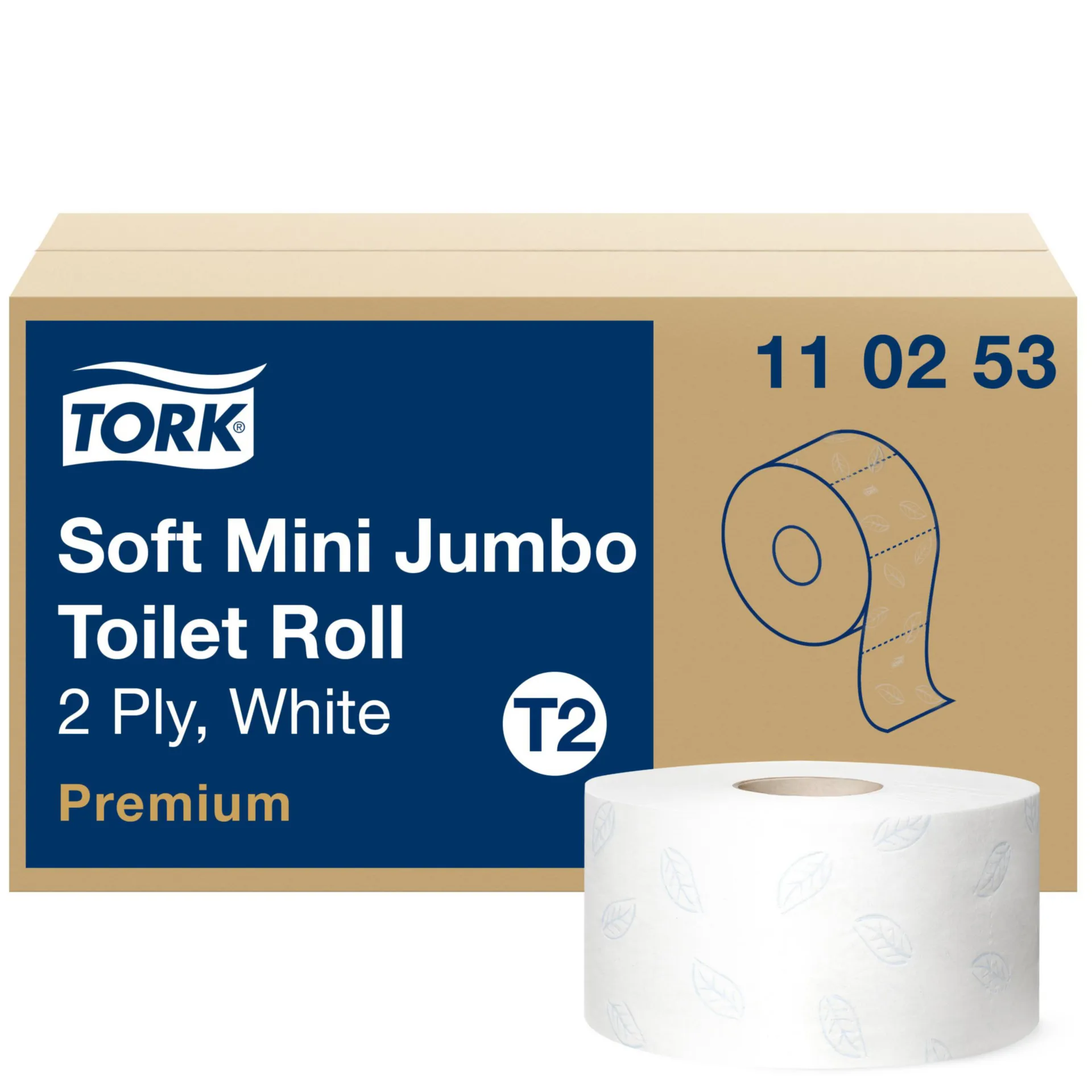 BOITE DE 12 ROULEUAX TORK SOFT MINI JUMBO TOILET ROLL - 110253