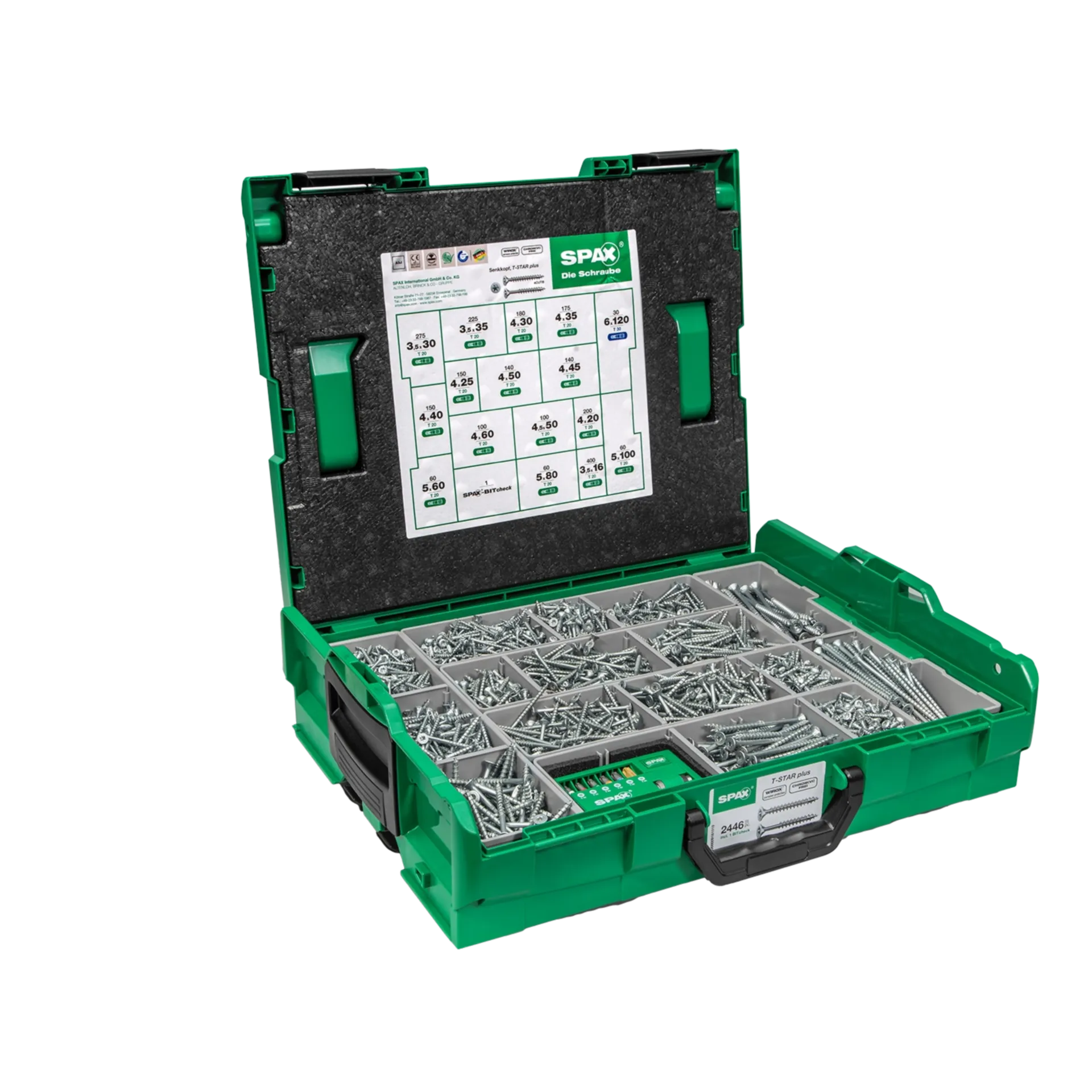 L-Boxx assortiment vis à bois tête fraîsée 16 dimensions Torx Wirox