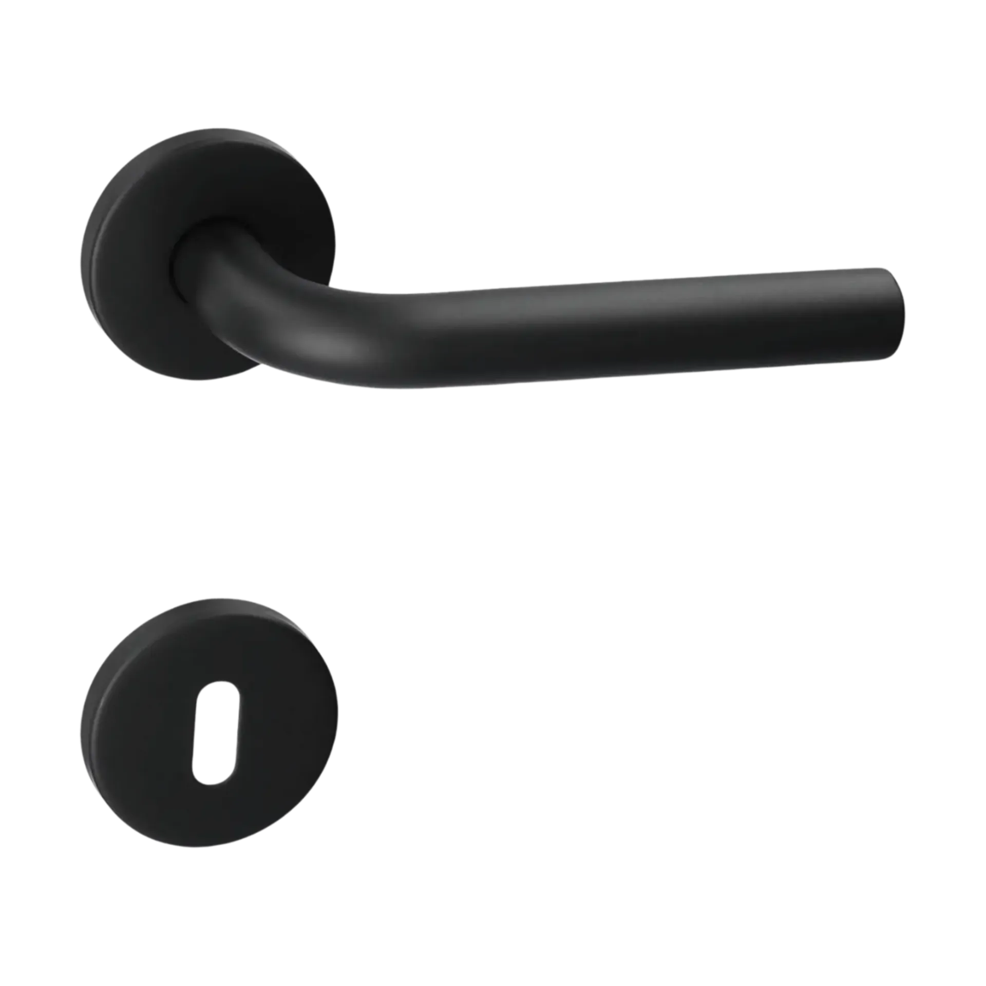 Poignée de porte Pro en L 19 mm noir R+E