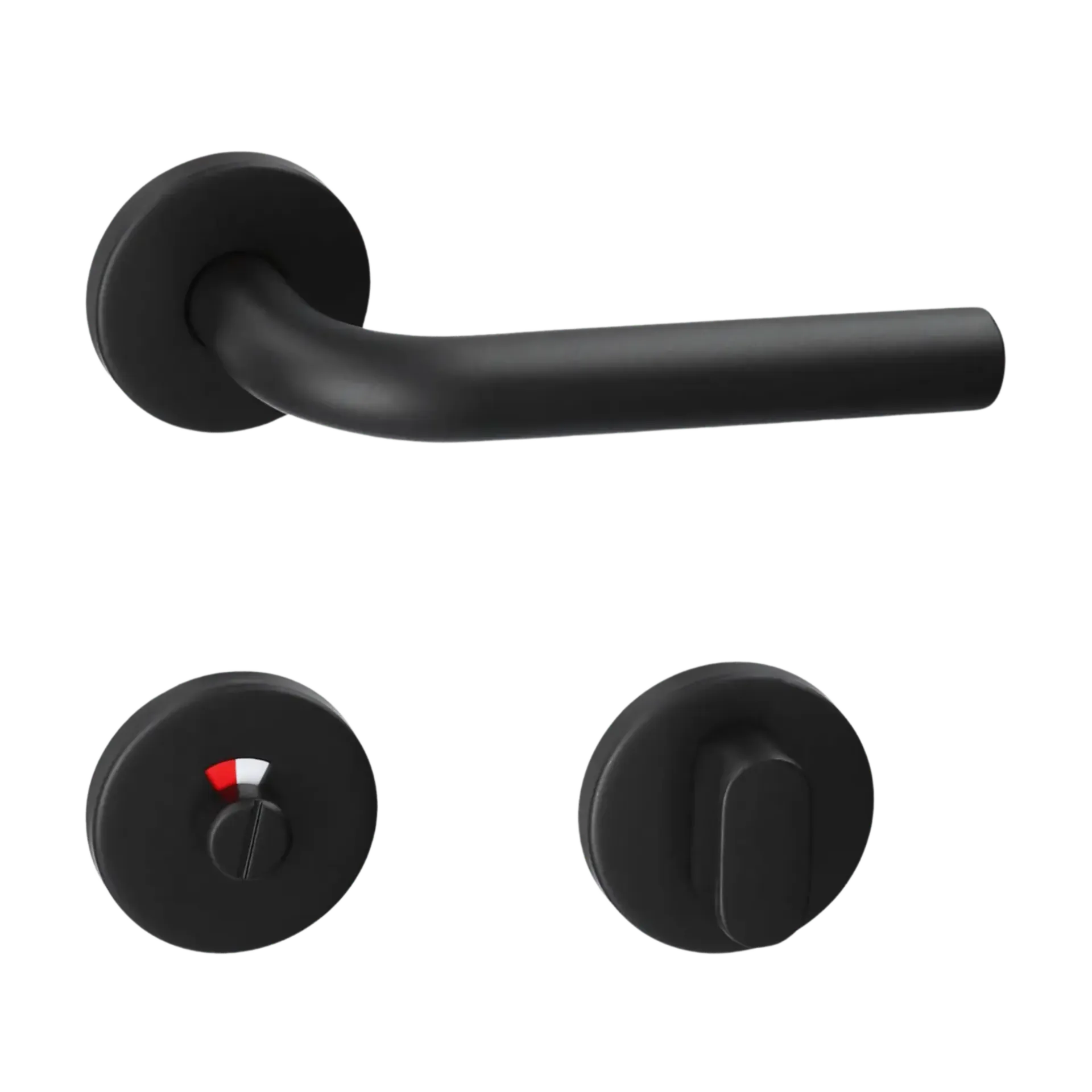 Poignée de porte Pro en L 19 mm noir R+wc Poignée de porte Pro en L 19 mm noir R+wc