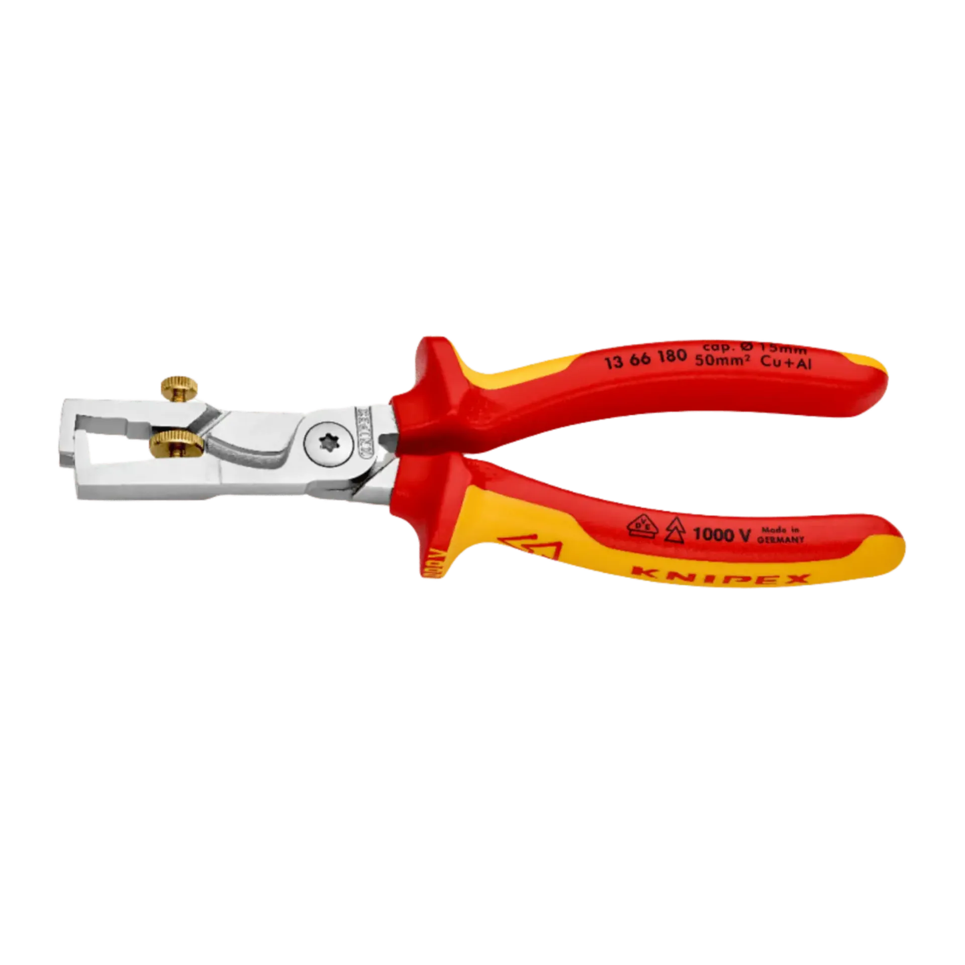 Pince à dénuder isolée avec coupe-câble 13 66 180 isolée 1000V Pince à dénuder isolée avec coupe-câble 13 66 180 isolée 1000V