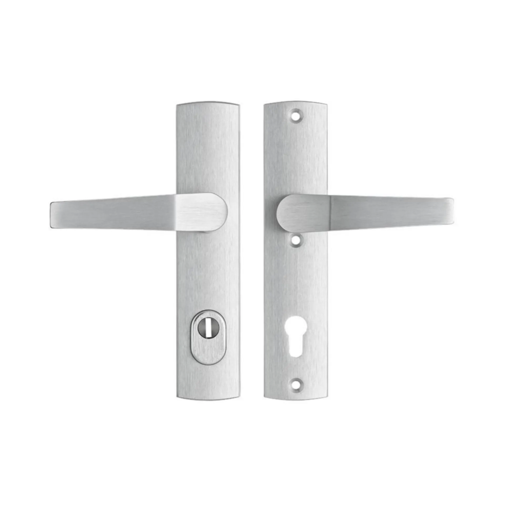 AXA Arrow Garniture de sécurité (application PZ, extérieur, plaque arrondie, 92 mm)