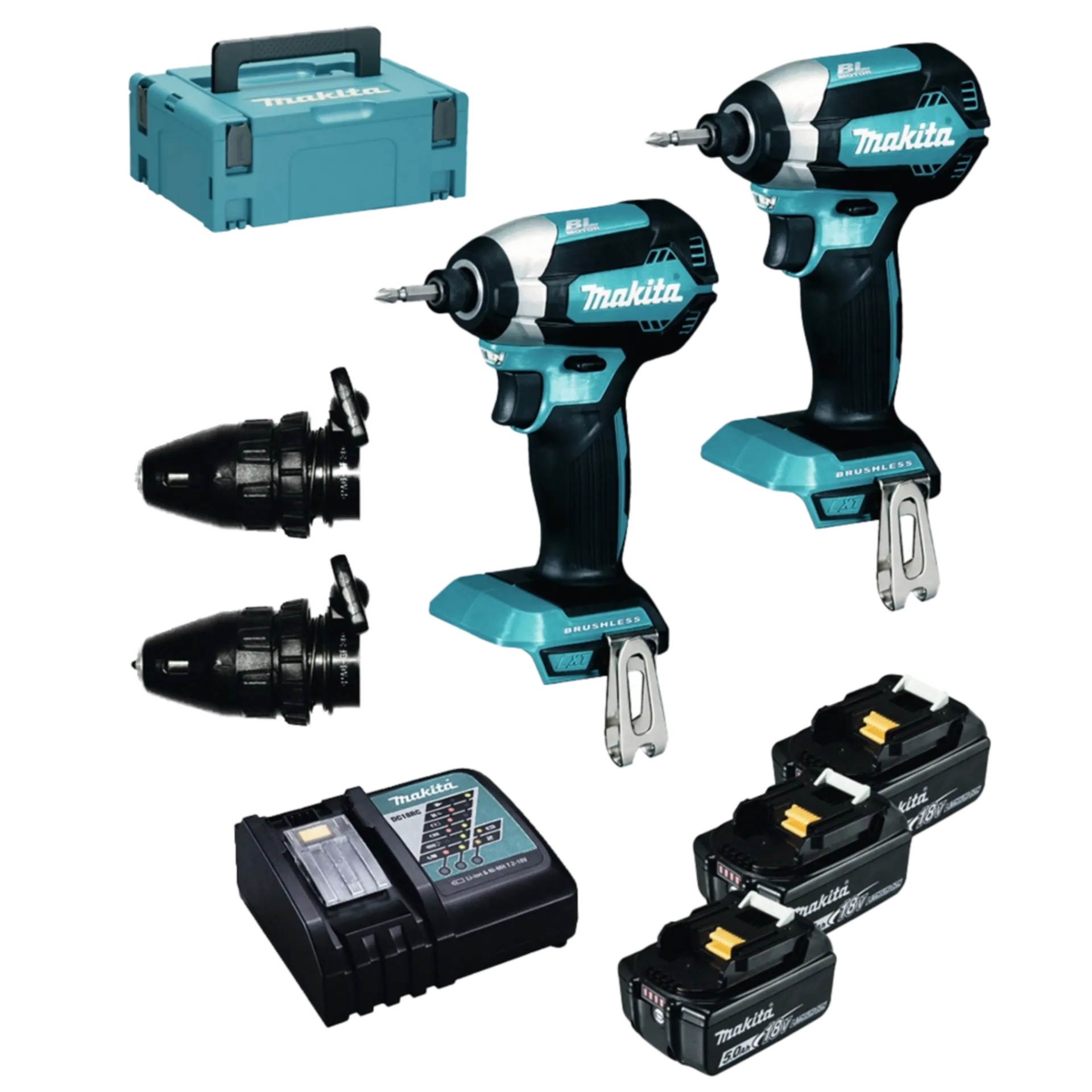 Combiset Accu 2-pack DLX2236TJ1 : 2 x DTD153 (18V - 3 x 5 Ah Li-ion)