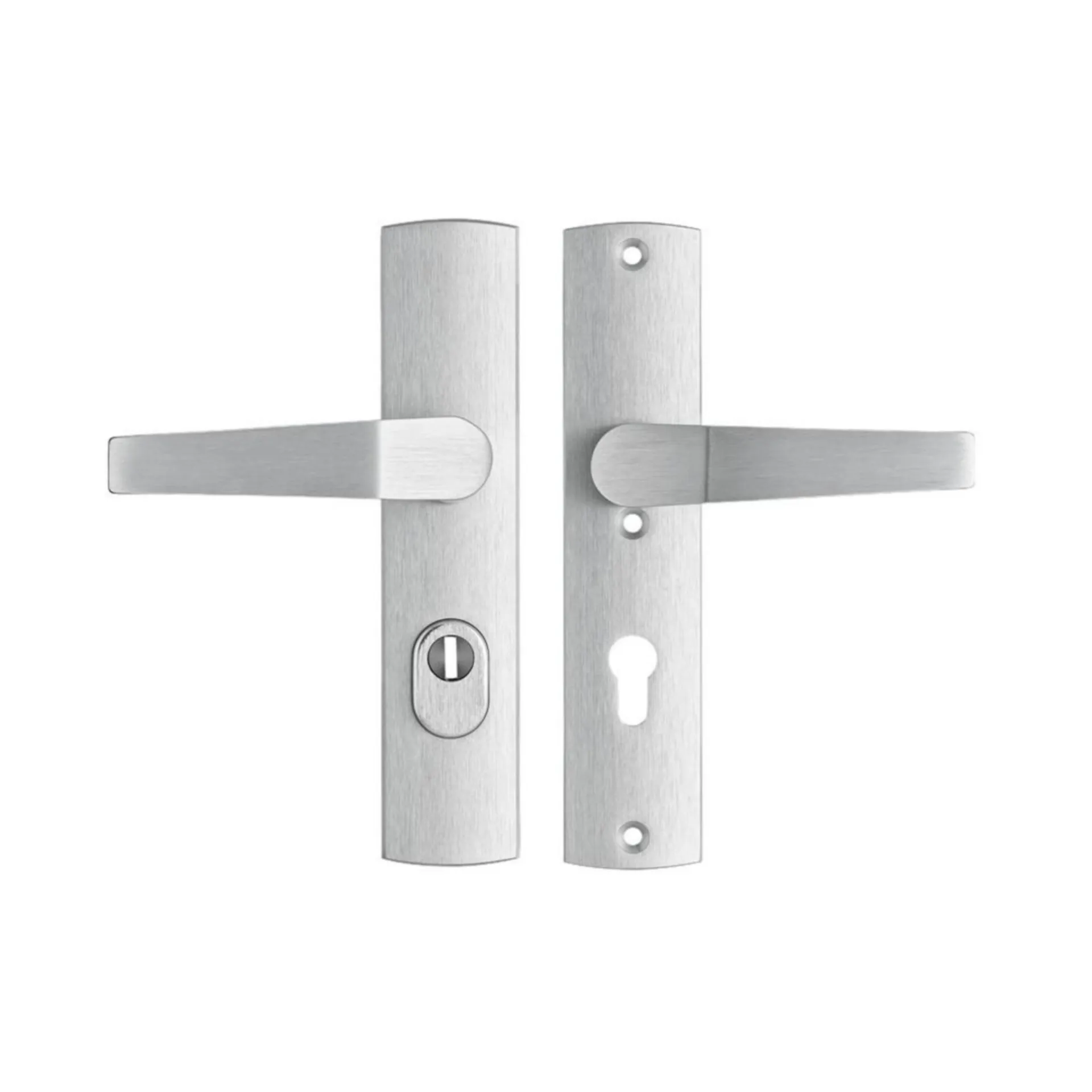AXA Arrow Garniture de sécurité (application PZ, extérieur, plaque arrondie, 72 mm)